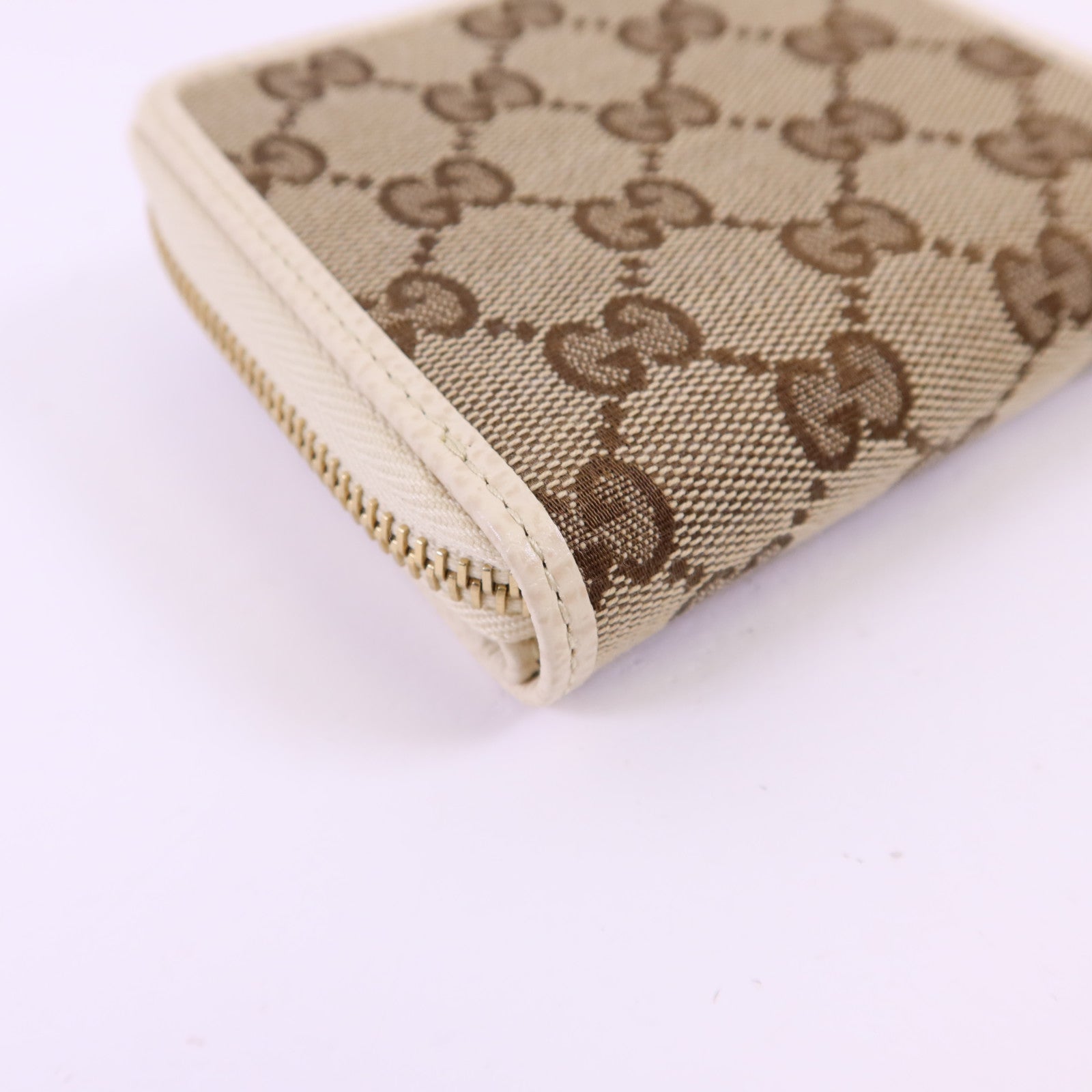GUCCI 帆布Bifold Wallet金扣錢包