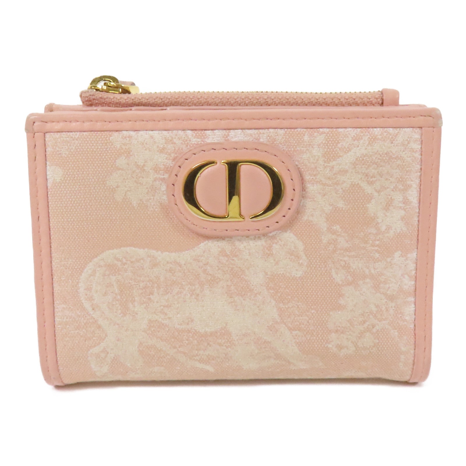 Dior 帆布Bifold Wallet金扣錢包