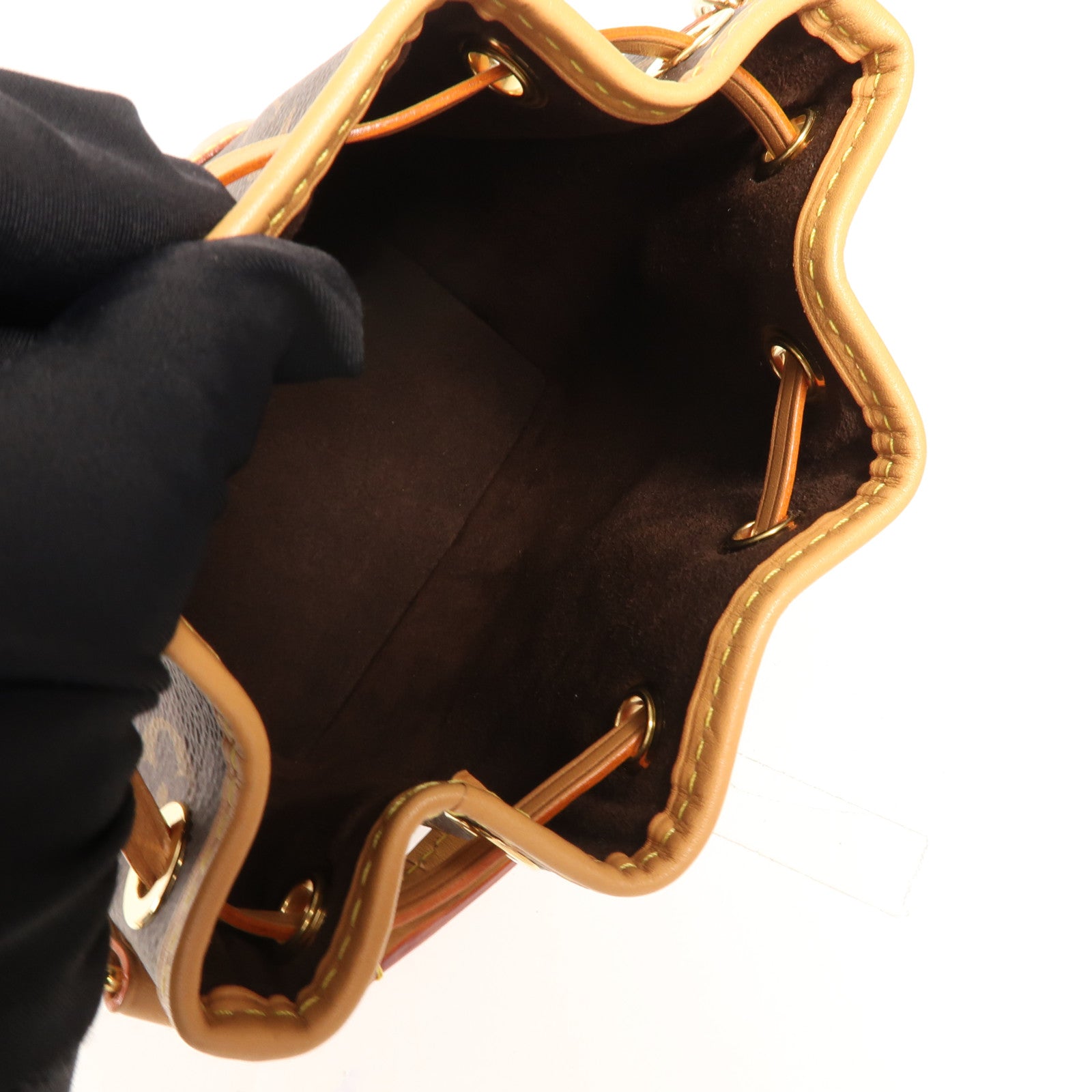 LOUIS VUITTON Monogram Nano Noe金扣手挽肩背兩用袋