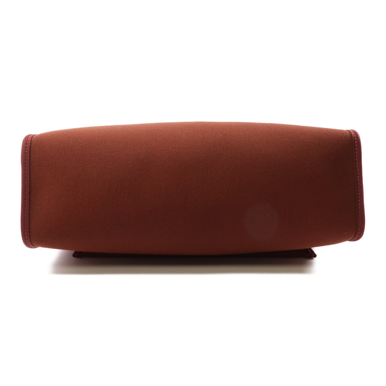 HERMES 帆布/皮革Herbag PM銀扣手挽肩背兩用袋Rouge Grenat