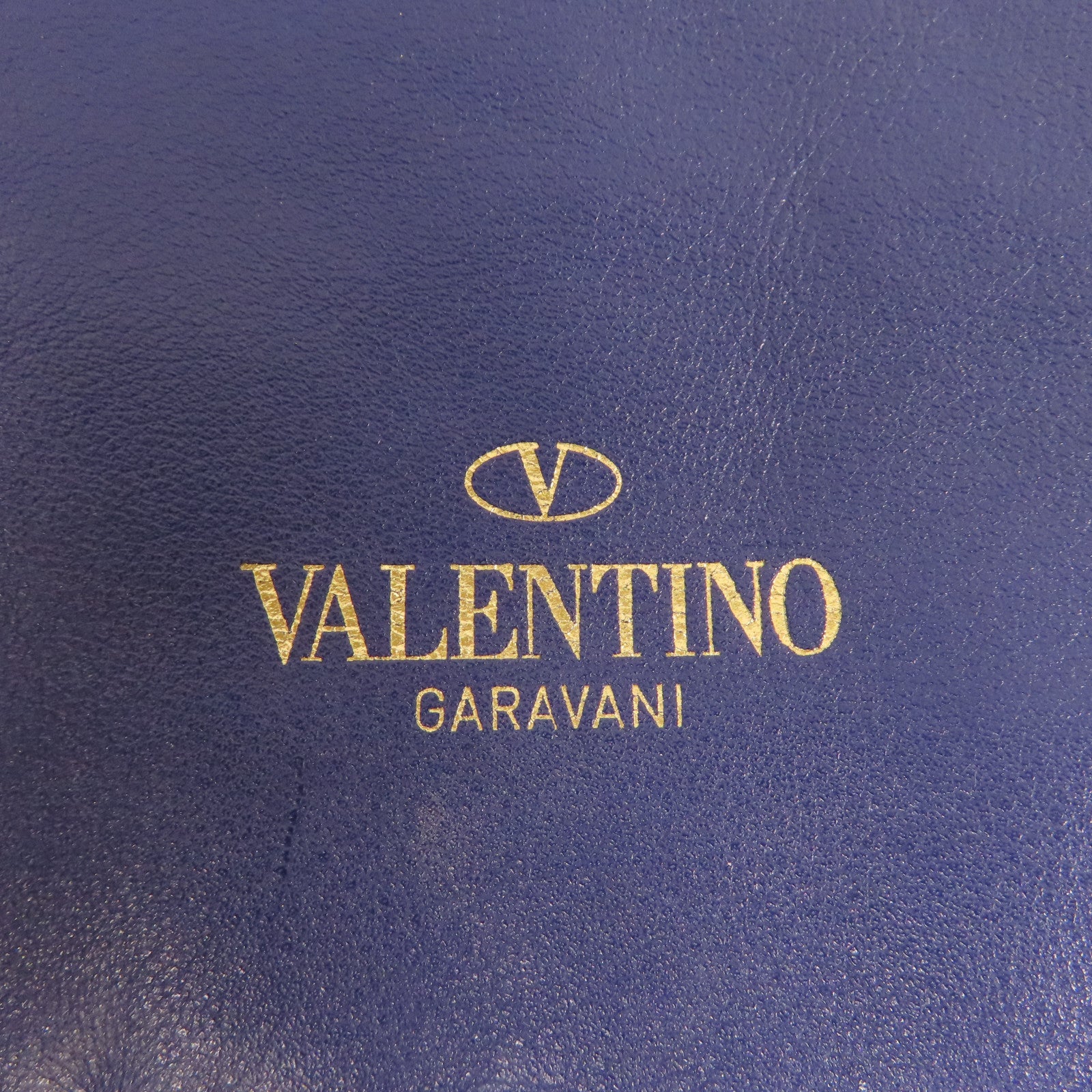 Valentino 牛皮皮革Clutch金扣手拿包紫色