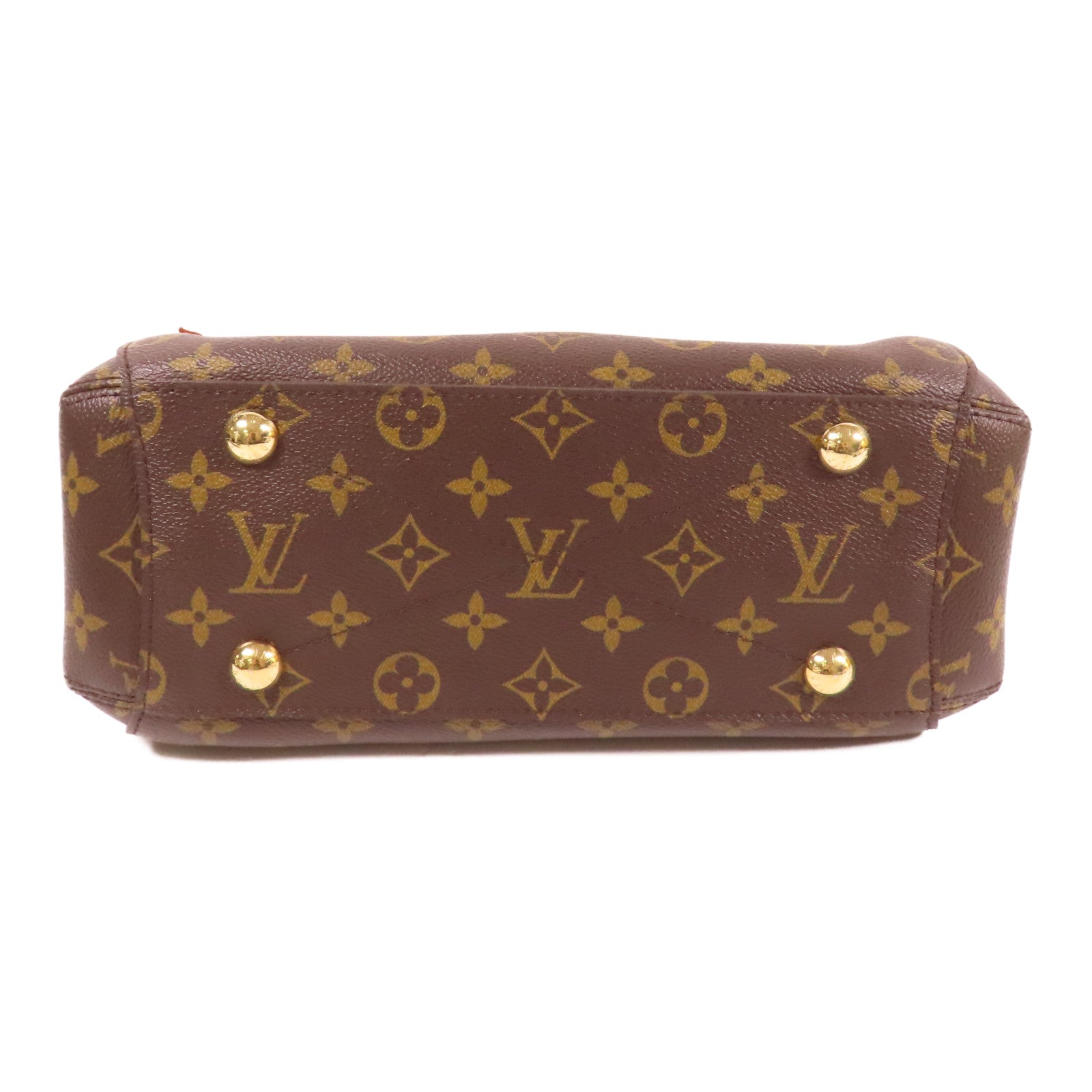 LOUIS VUITTON Monogram Montaigne BB金扣手挽肩背兩用袋棕色