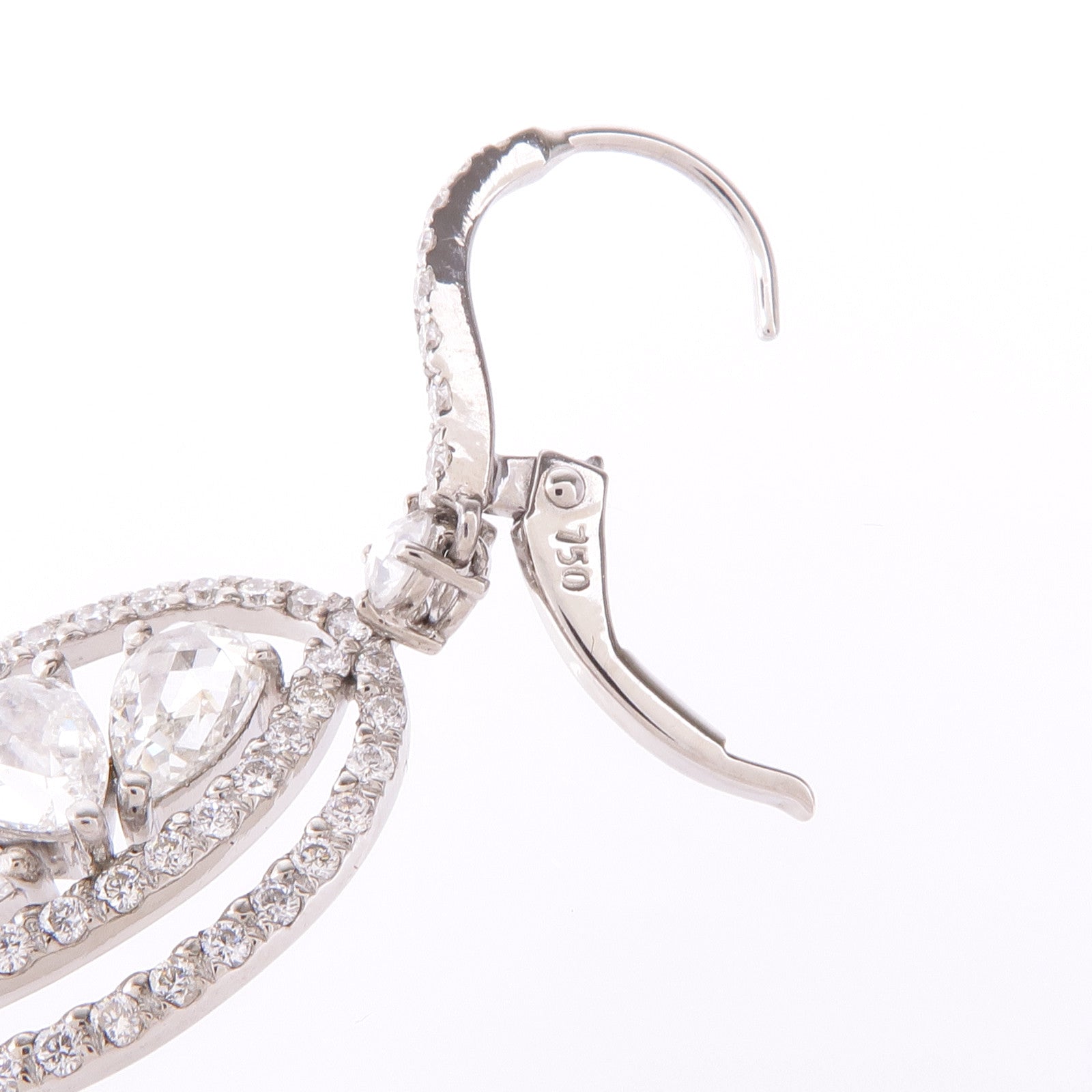 JEWELRY 18K白金Diamond Earrings鑽石耳環