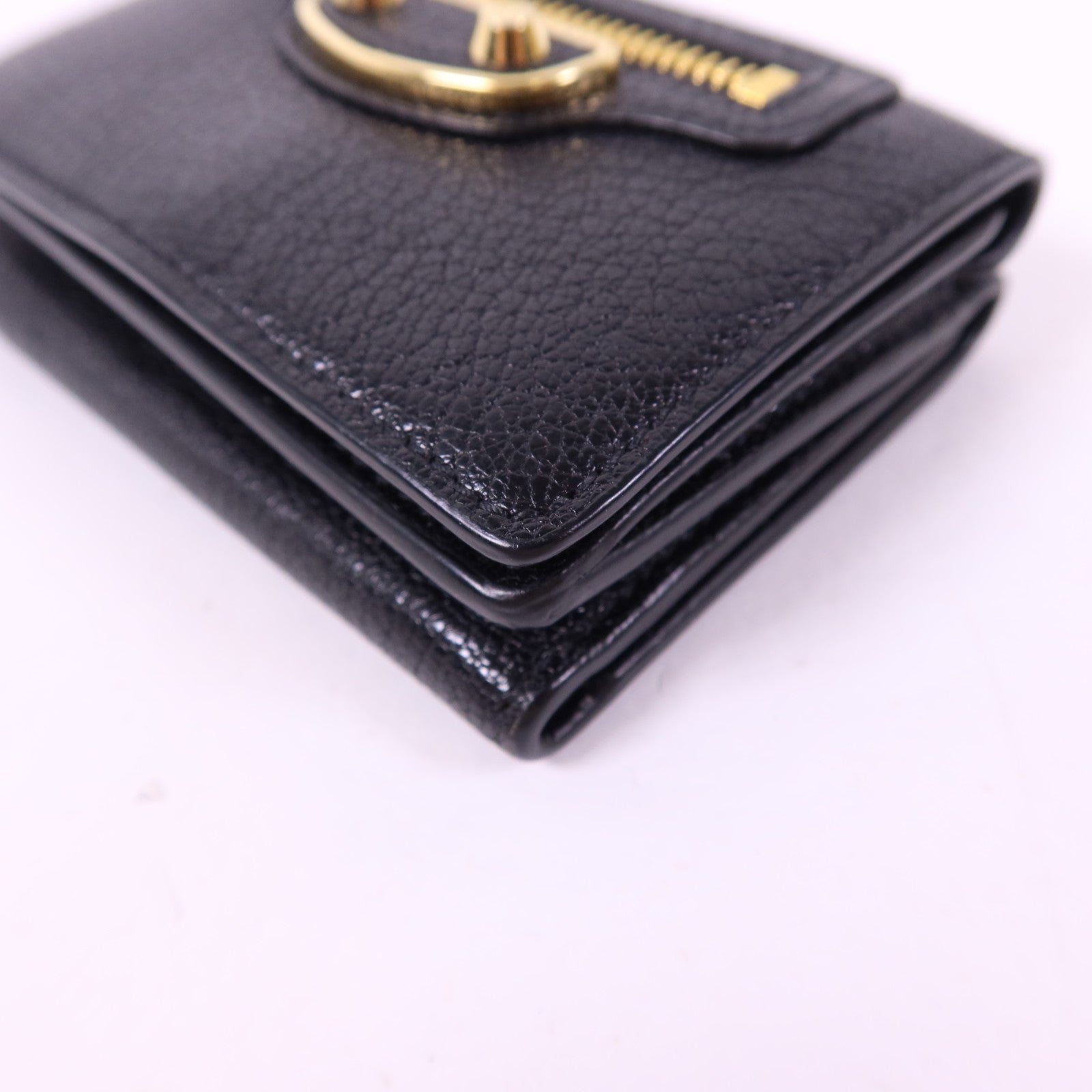 BALENCIAGA 牛皮皮革Trifold Wallet金扣錢包