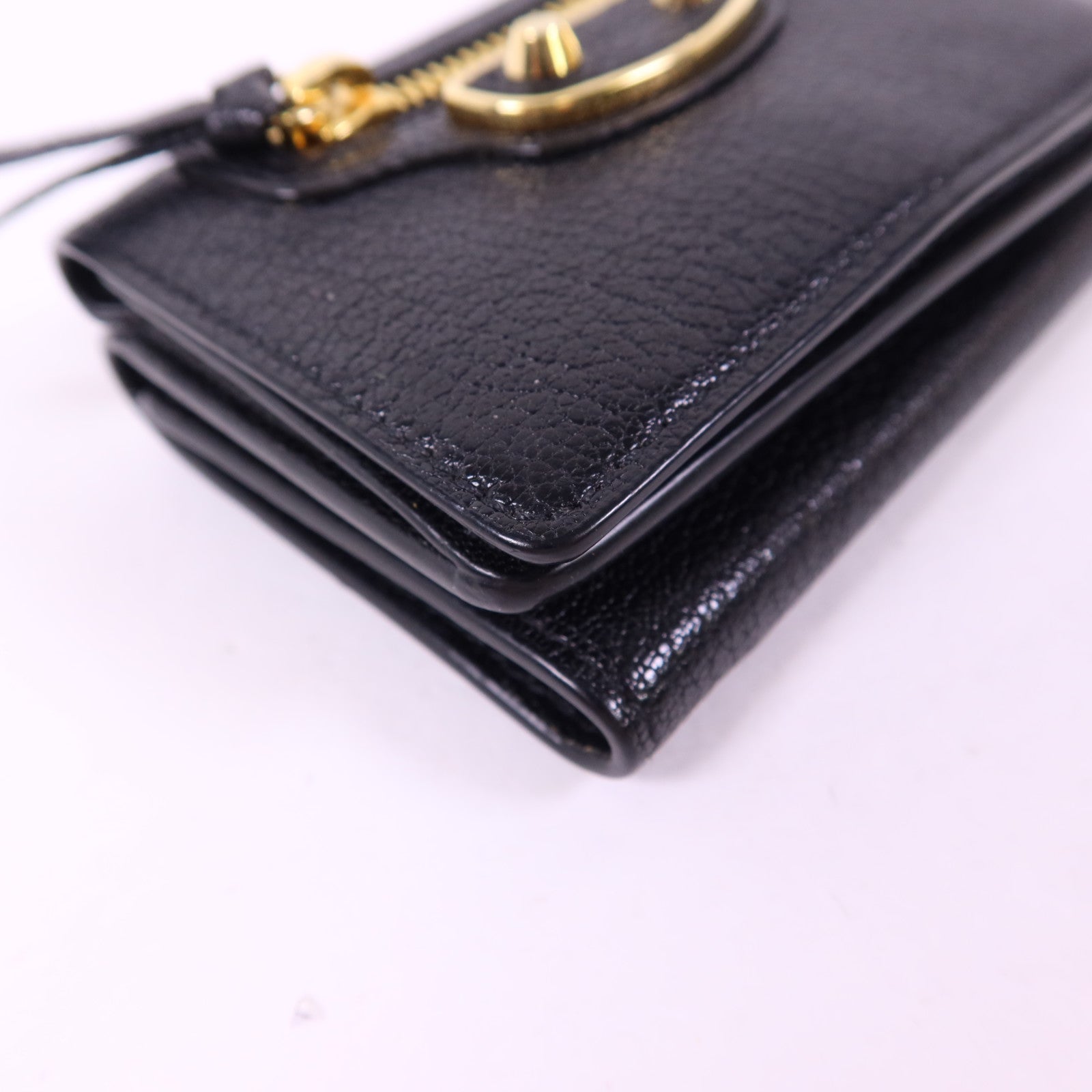 BALENCIAGA 牛皮皮革Trifold Wallet金扣錢包