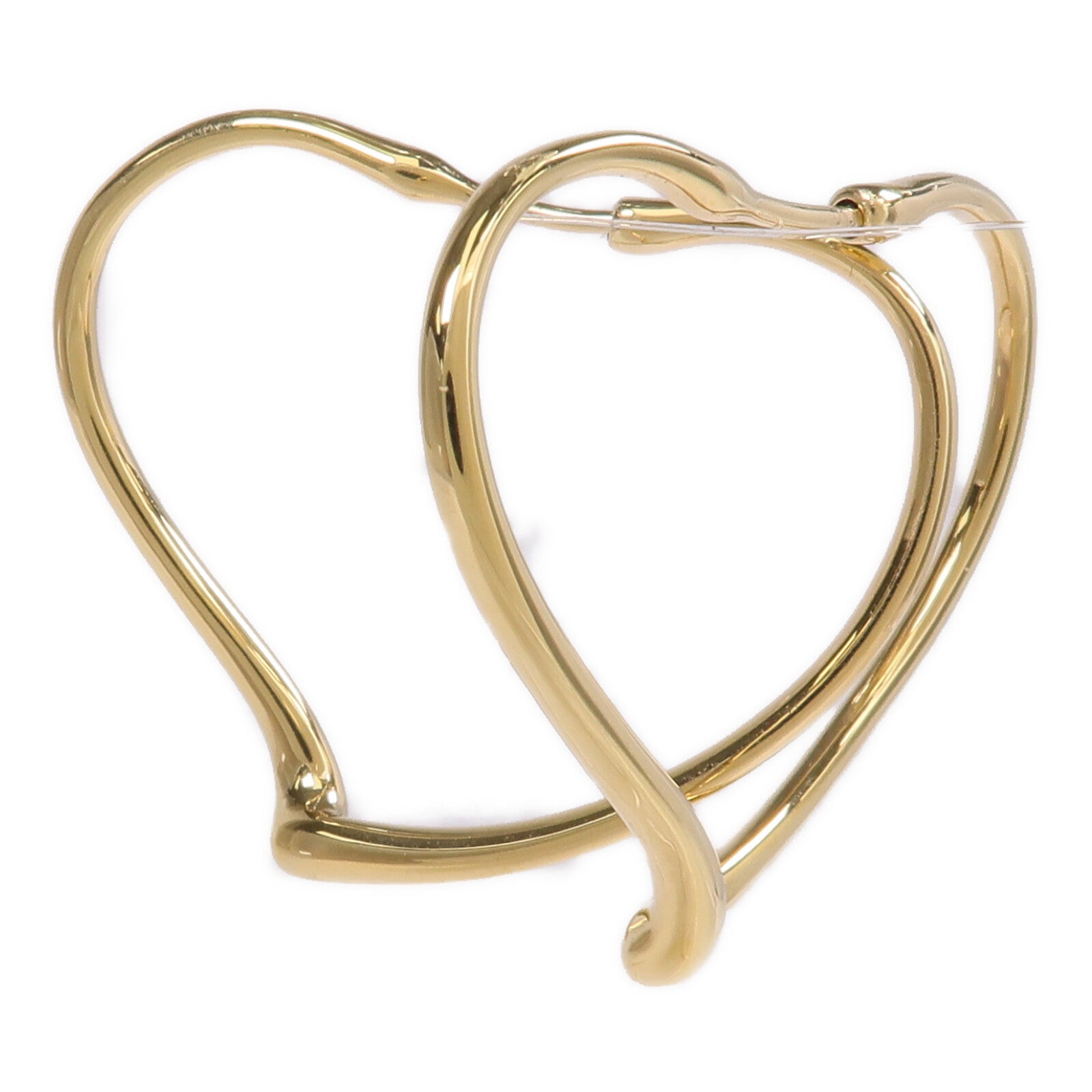 TIFFANY＆CO 18K黃金Open Heart Hoop Earrings耳環