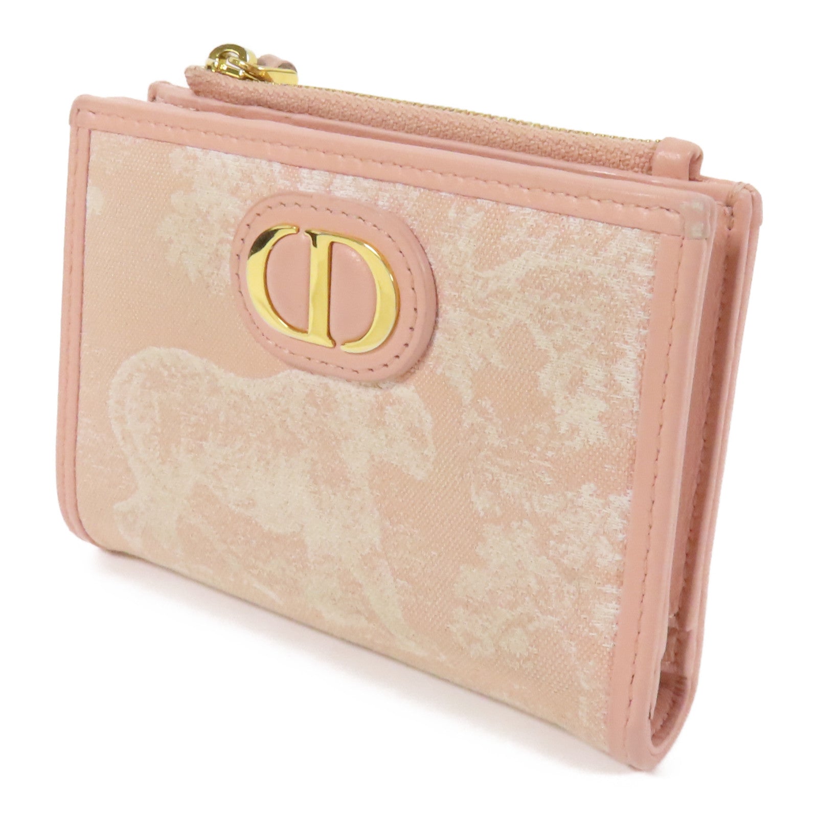 Dior 帆布Bifold Wallet金扣錢包