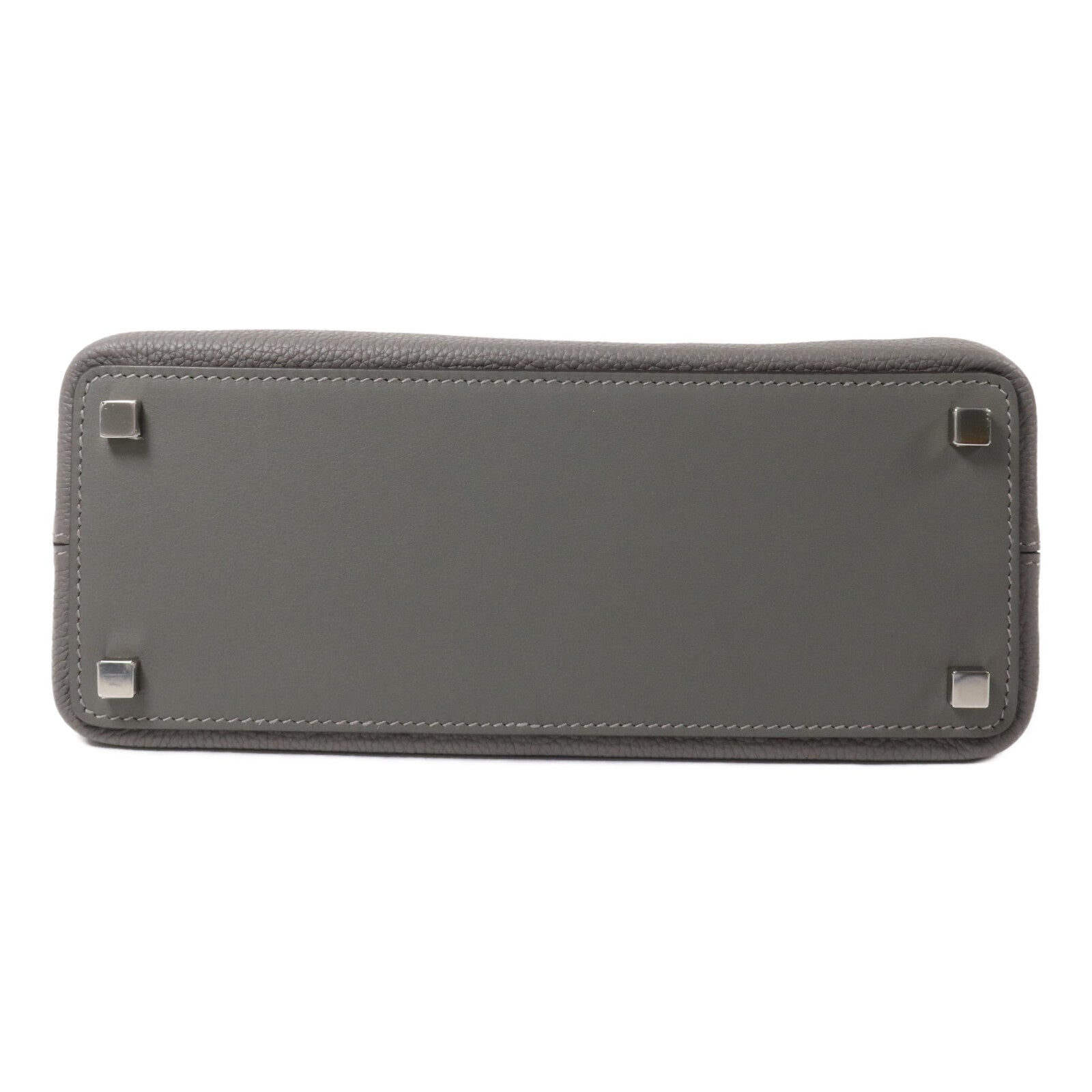 HERMES Togo皮革/Swift皮革Sac Medor手挽肩背兩用袋Gris Meyer