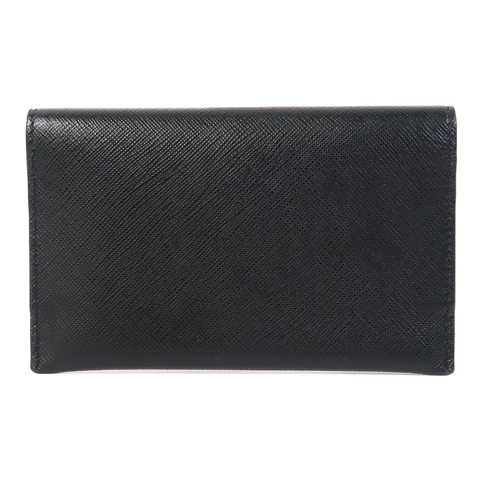 PRADA 牛皮皮革Card Case金扣卡片套黑色