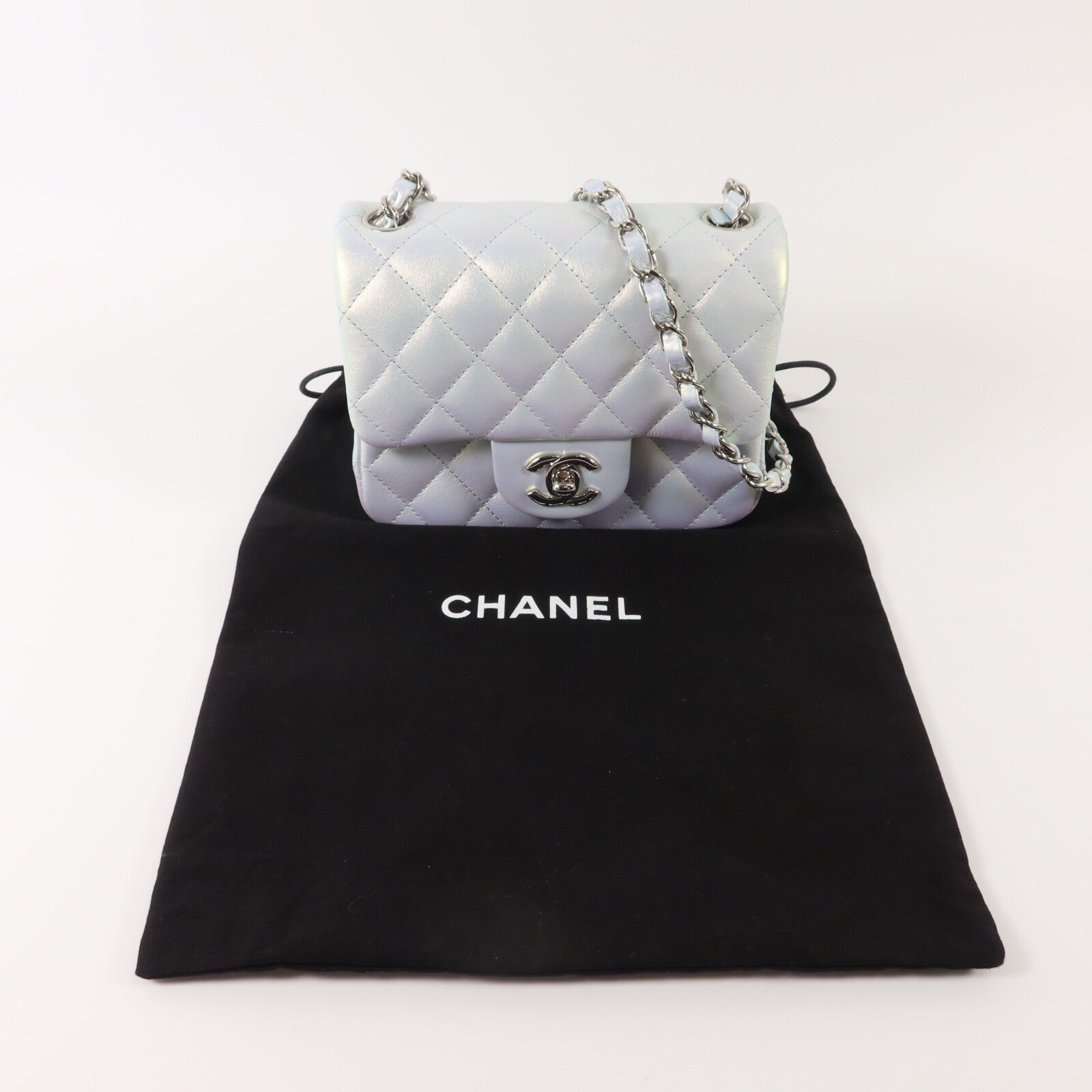 CHANEL 羊皮皮革Mini Classic 17鏈帶肩背袋