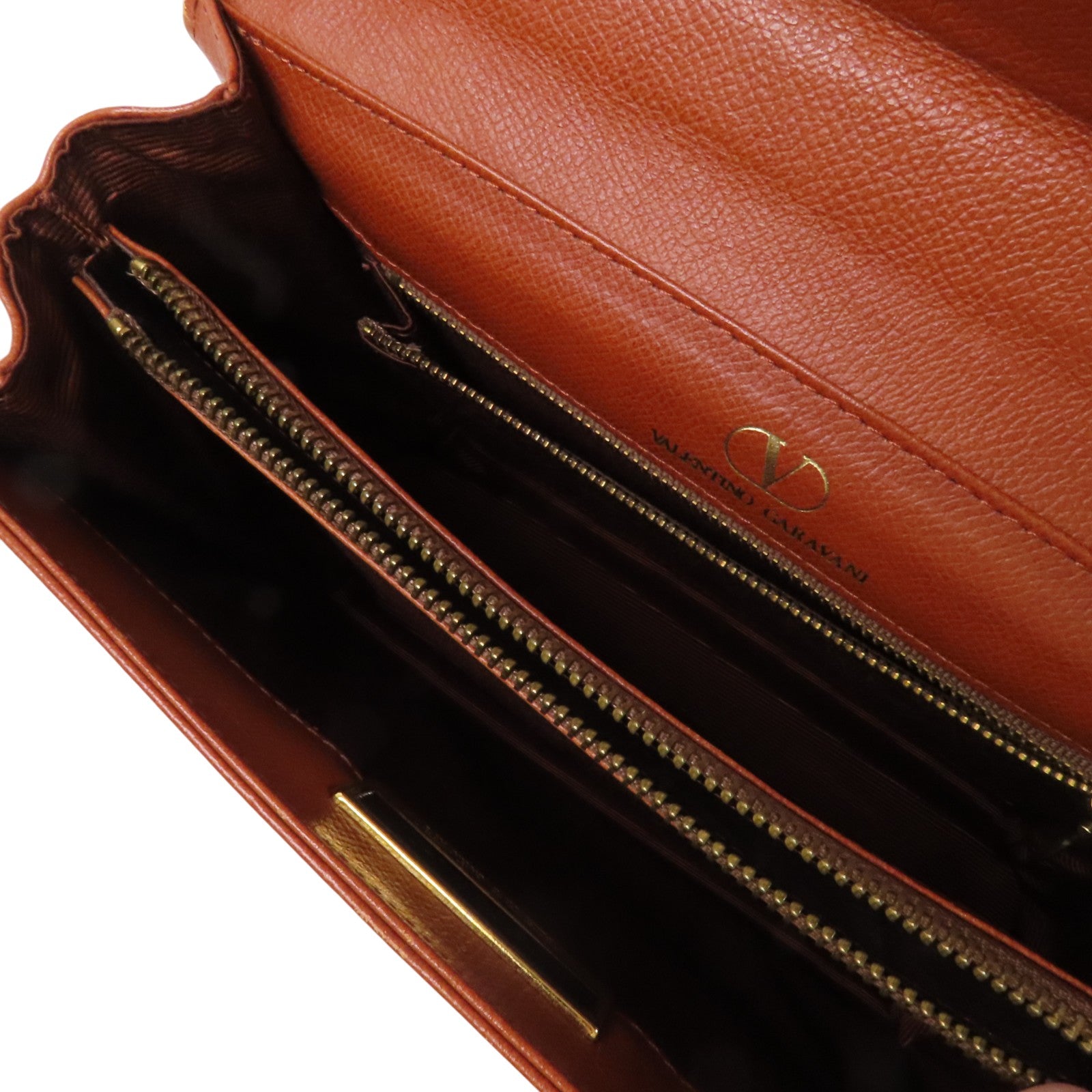 Valentino 【激減優惠】牛皮皮革2Way Shoulder Bag金扣手挽肩背兩用袋