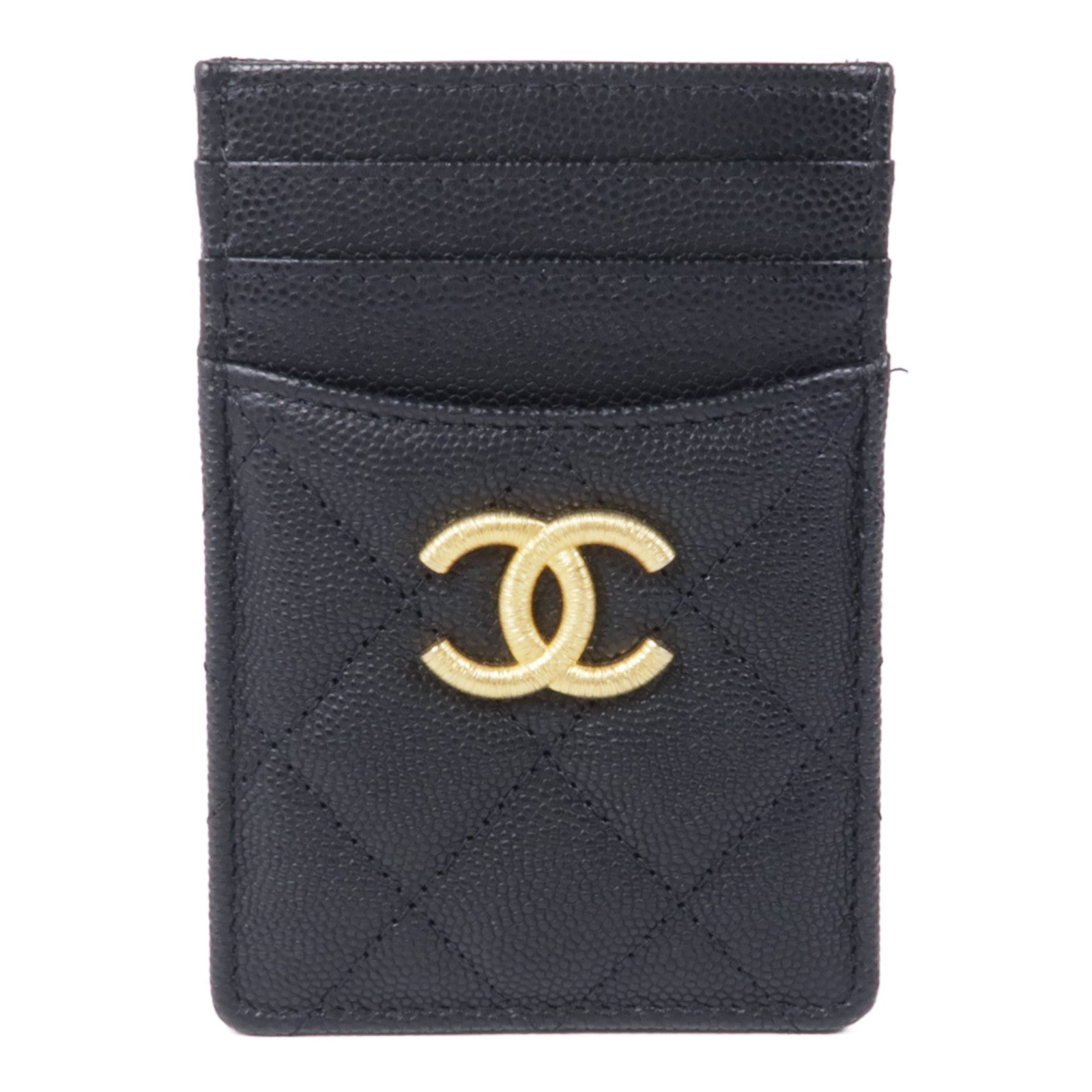 CHANEL 牛皮皮革Card Case金扣卡片套