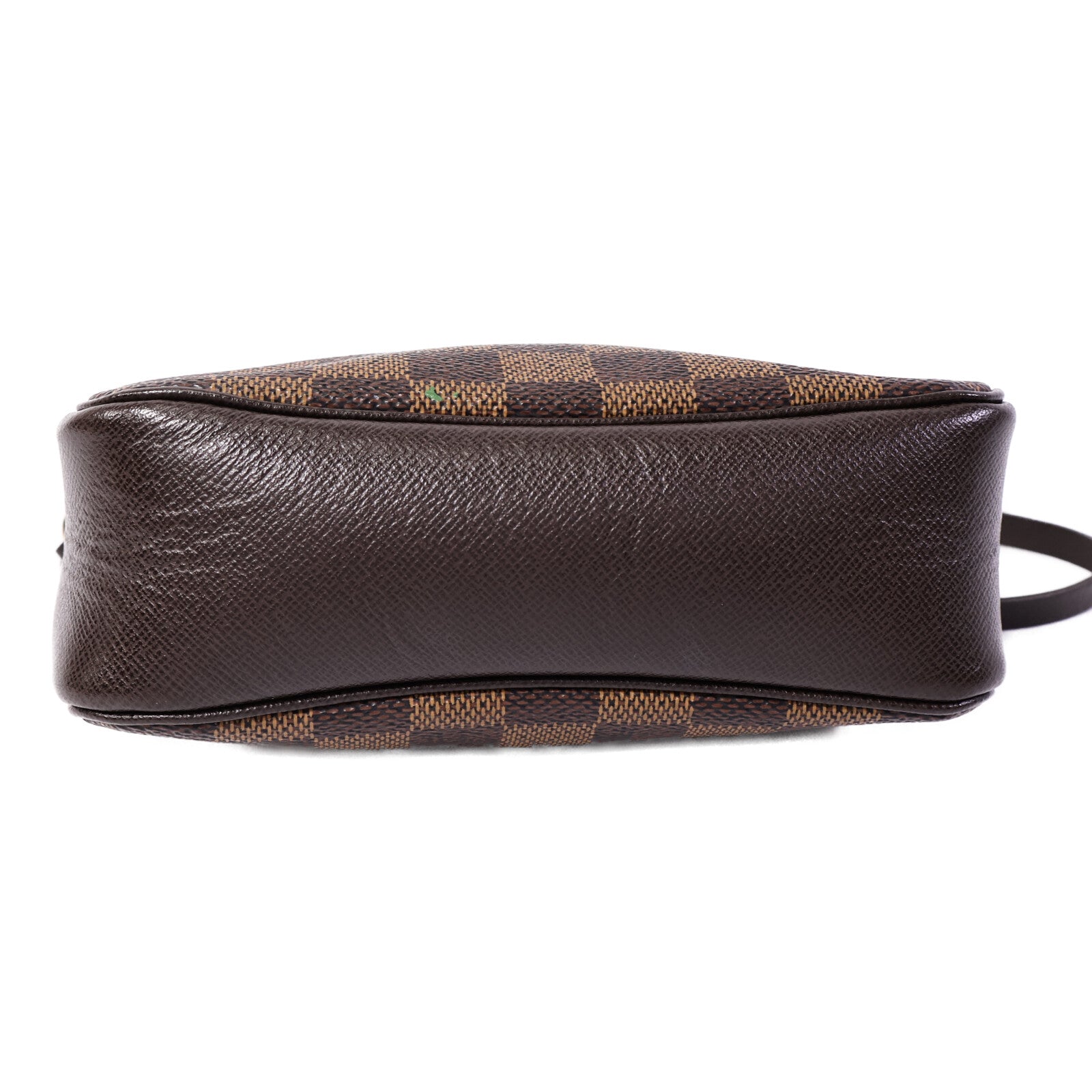 LOUIS VUITTON Damier Trousse Makeup Accessory Pouch金扣手挽袋棕色