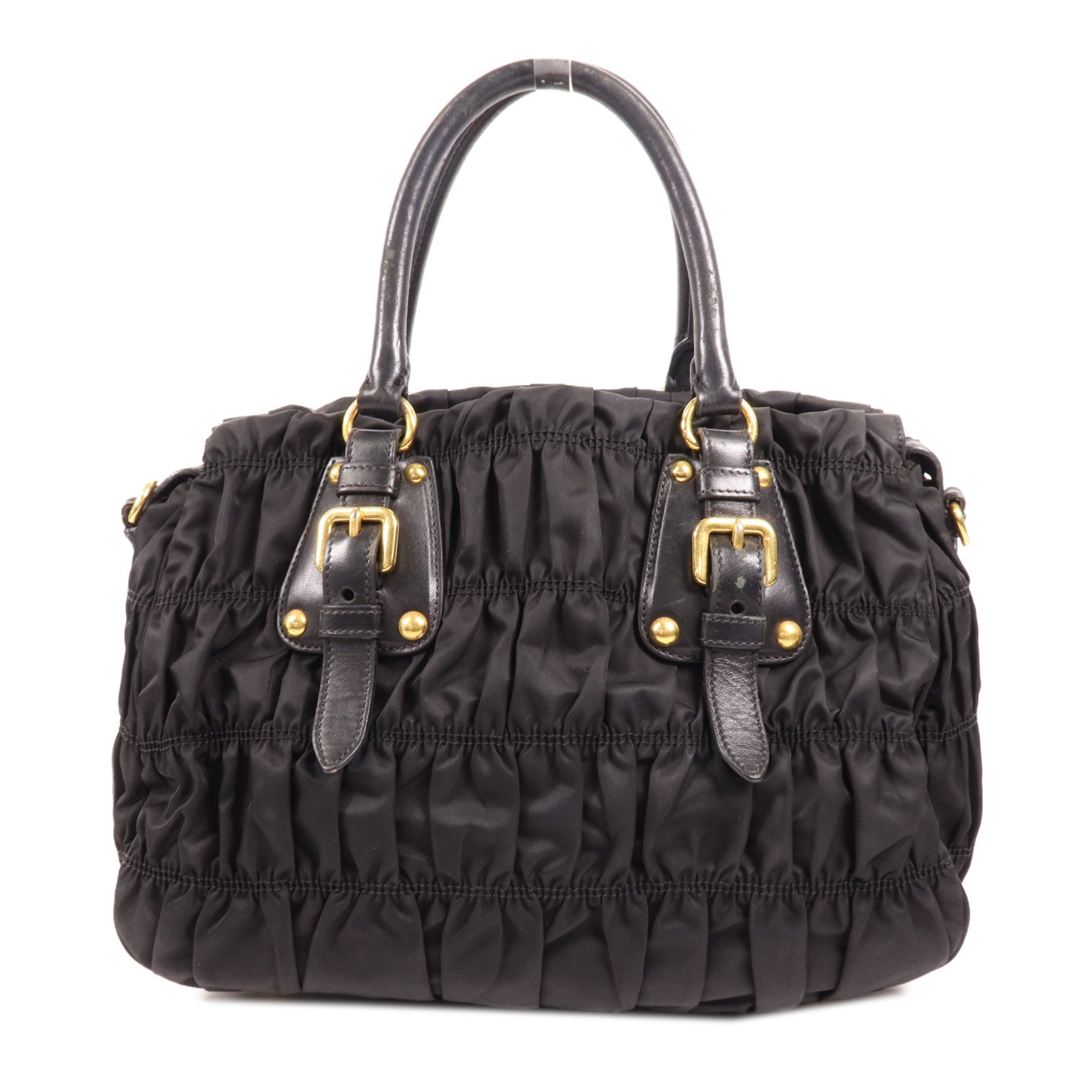 PRADA 尼龍Tessuto Gaufre金扣手挽肩背兩用袋