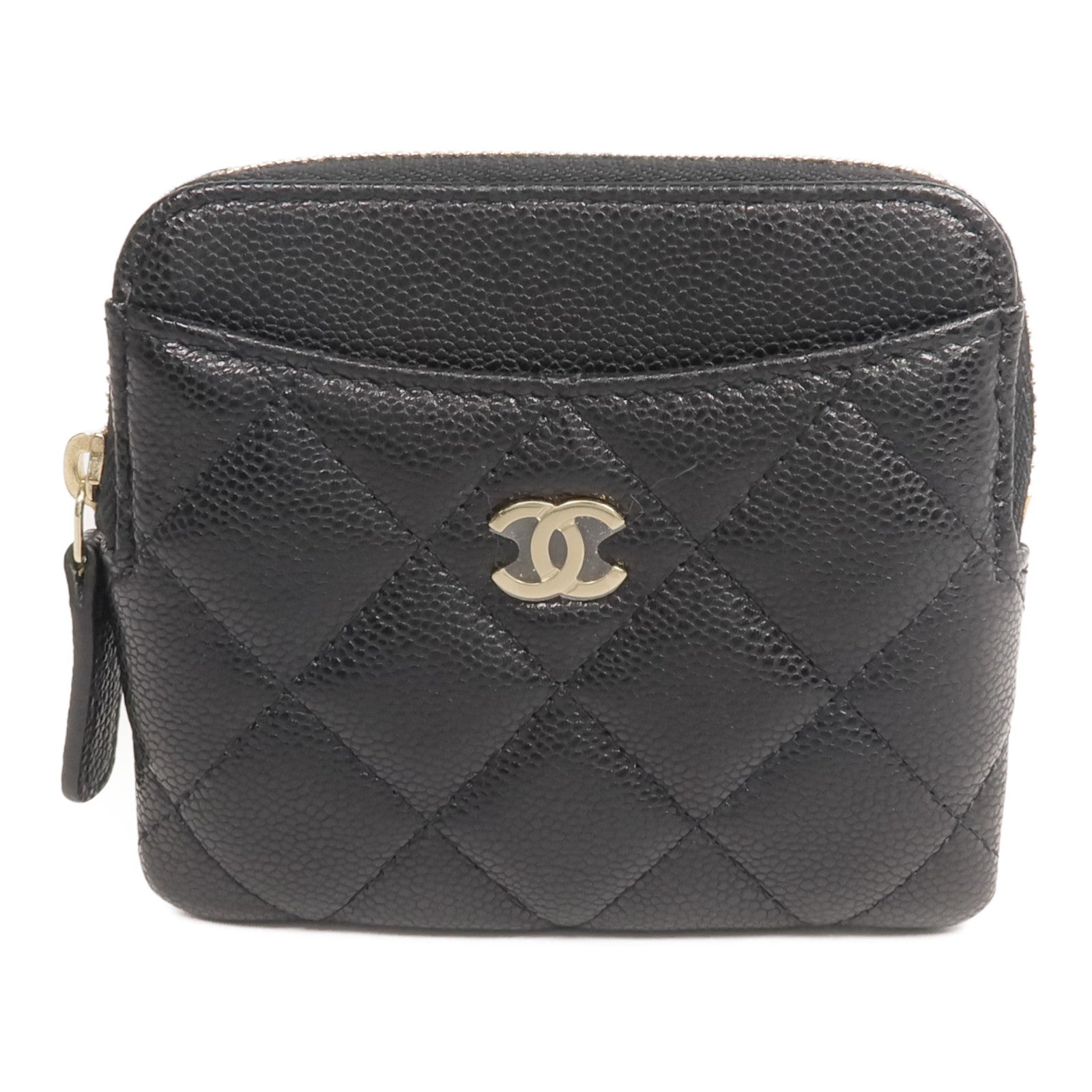 CHANEL 牛皮皮革Card/Coin Case金扣零錢包/卡片套