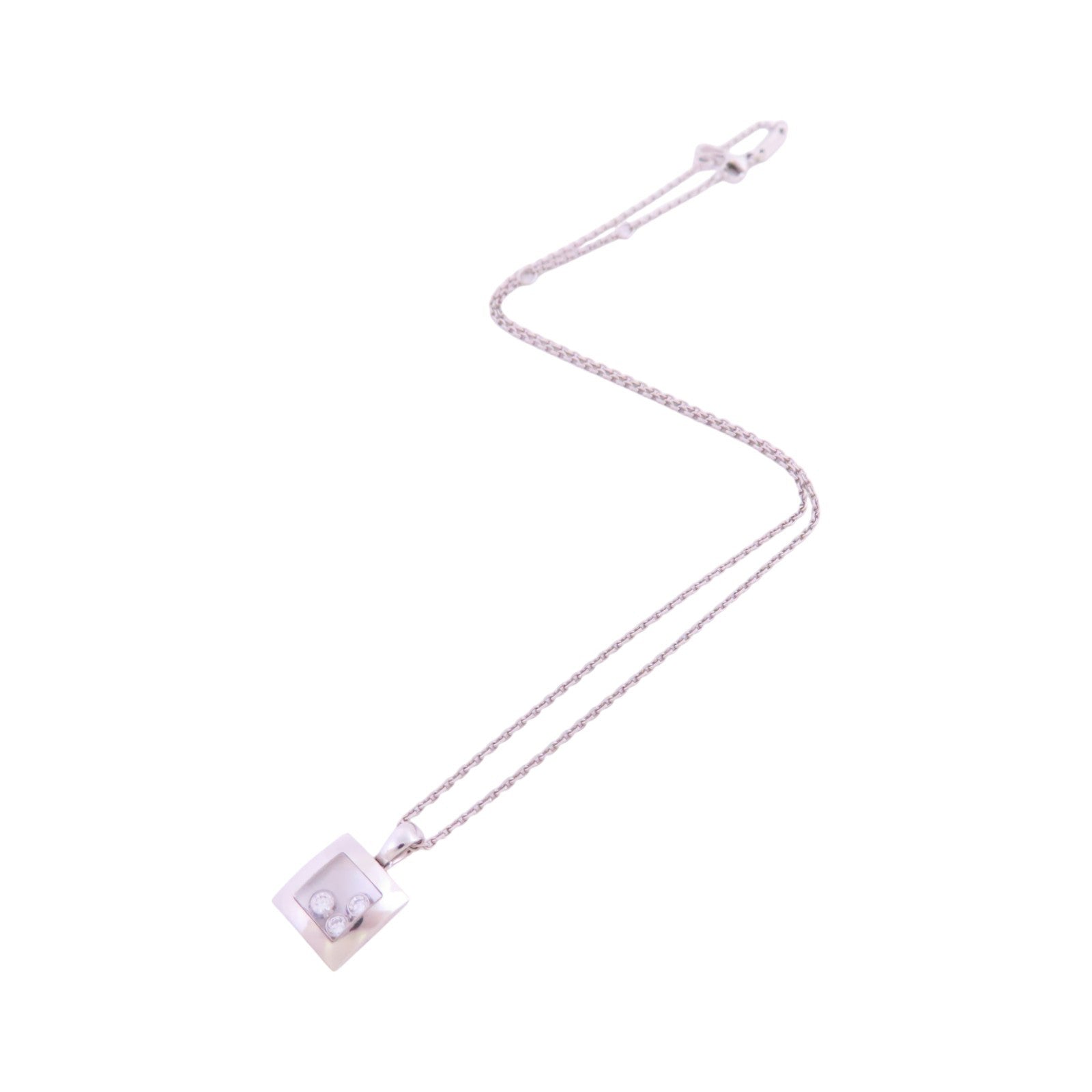 Chopard 18K白金/鑽石Happy Diamonds Necklace項鏈