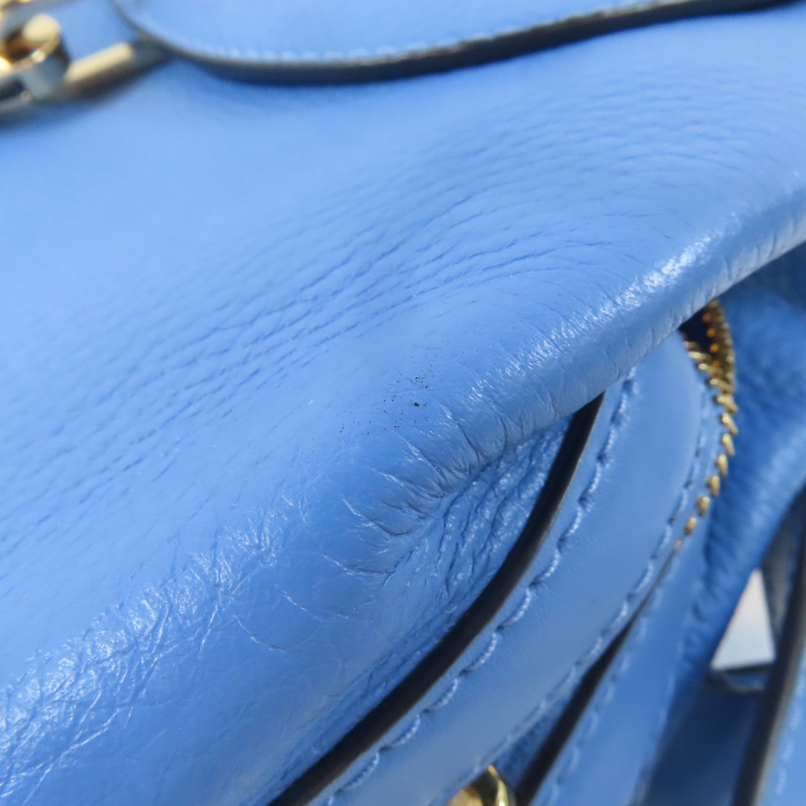 Michael Kors 牛皮皮革Backpack金扣背包藍色