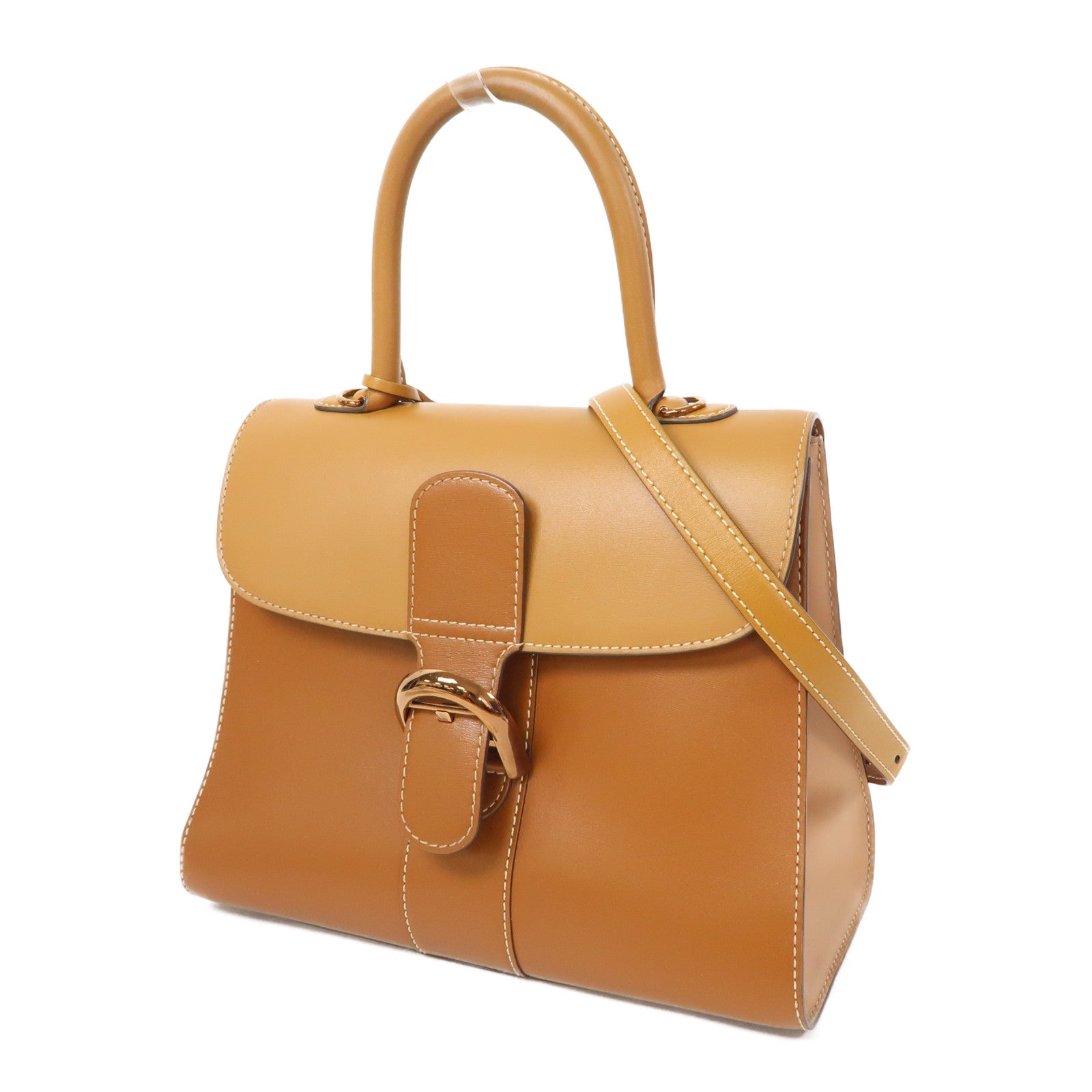 SELECTION 牛皮皮革Delvaux Brilliant手挽肩背兩用袋啡色