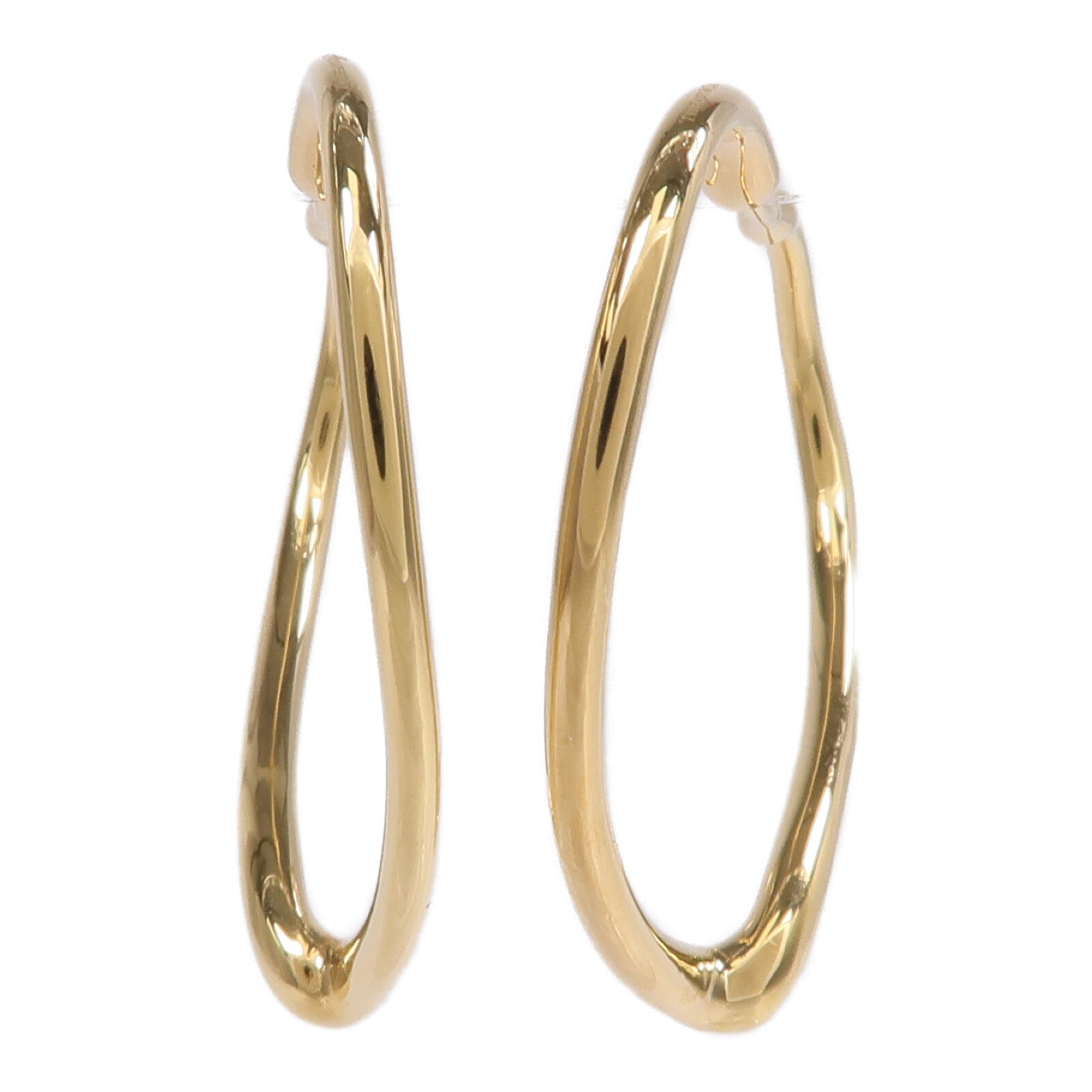 TIFFANY＆CO 18K黃金Open Heart Hoop Earrings耳環