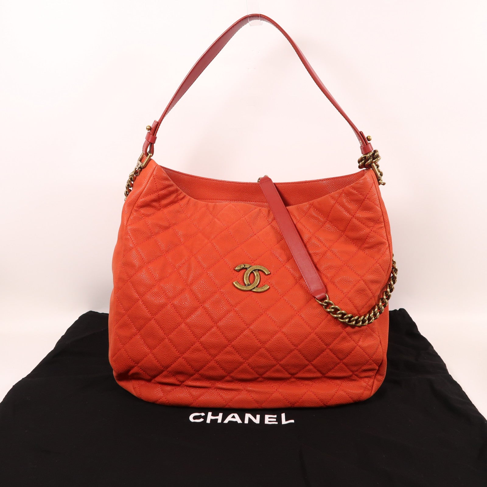 CHANEL 牛皮皮革2 Way Shoulder手挽肩背兩用袋