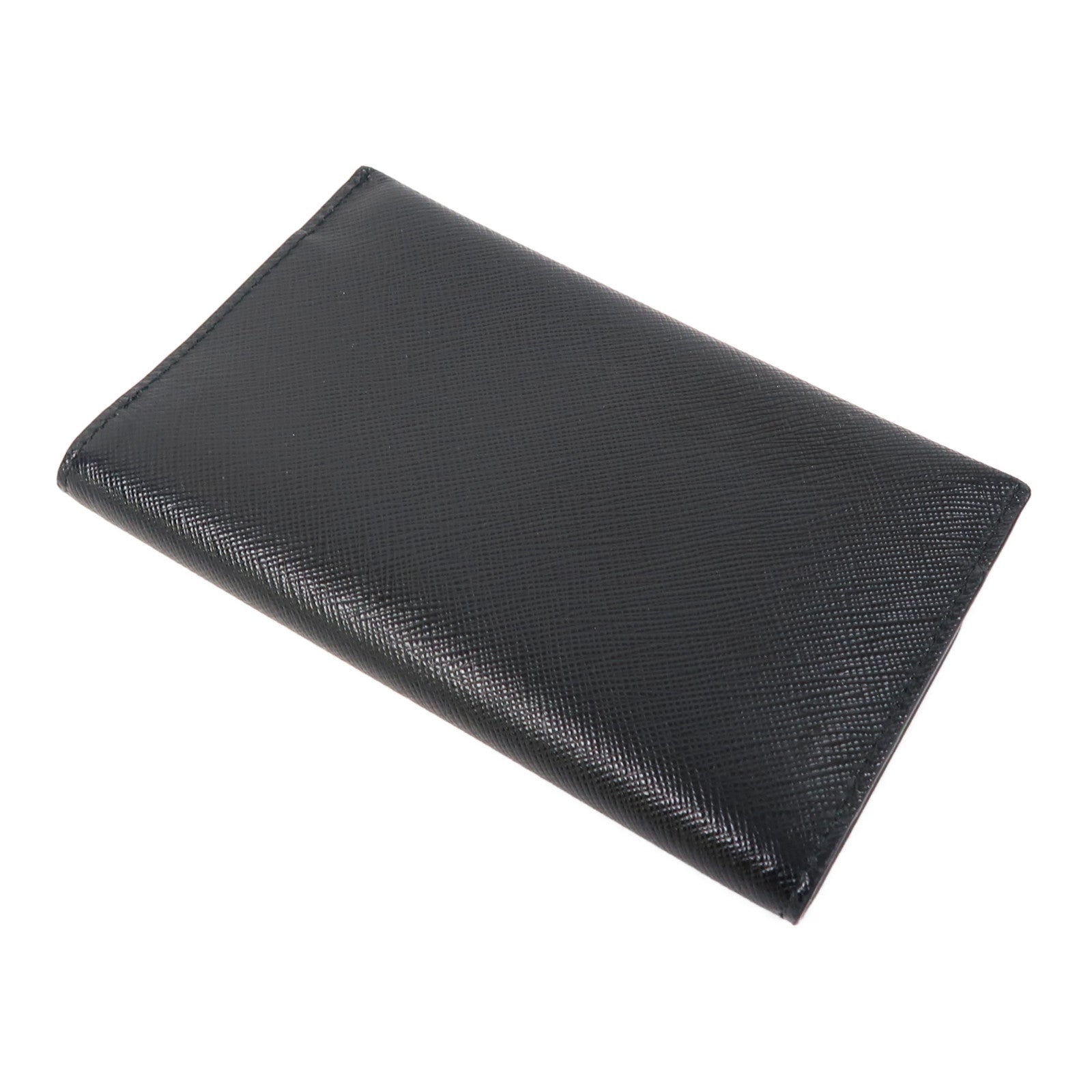 PRADA 牛皮皮革Card Case金扣卡片套黑色