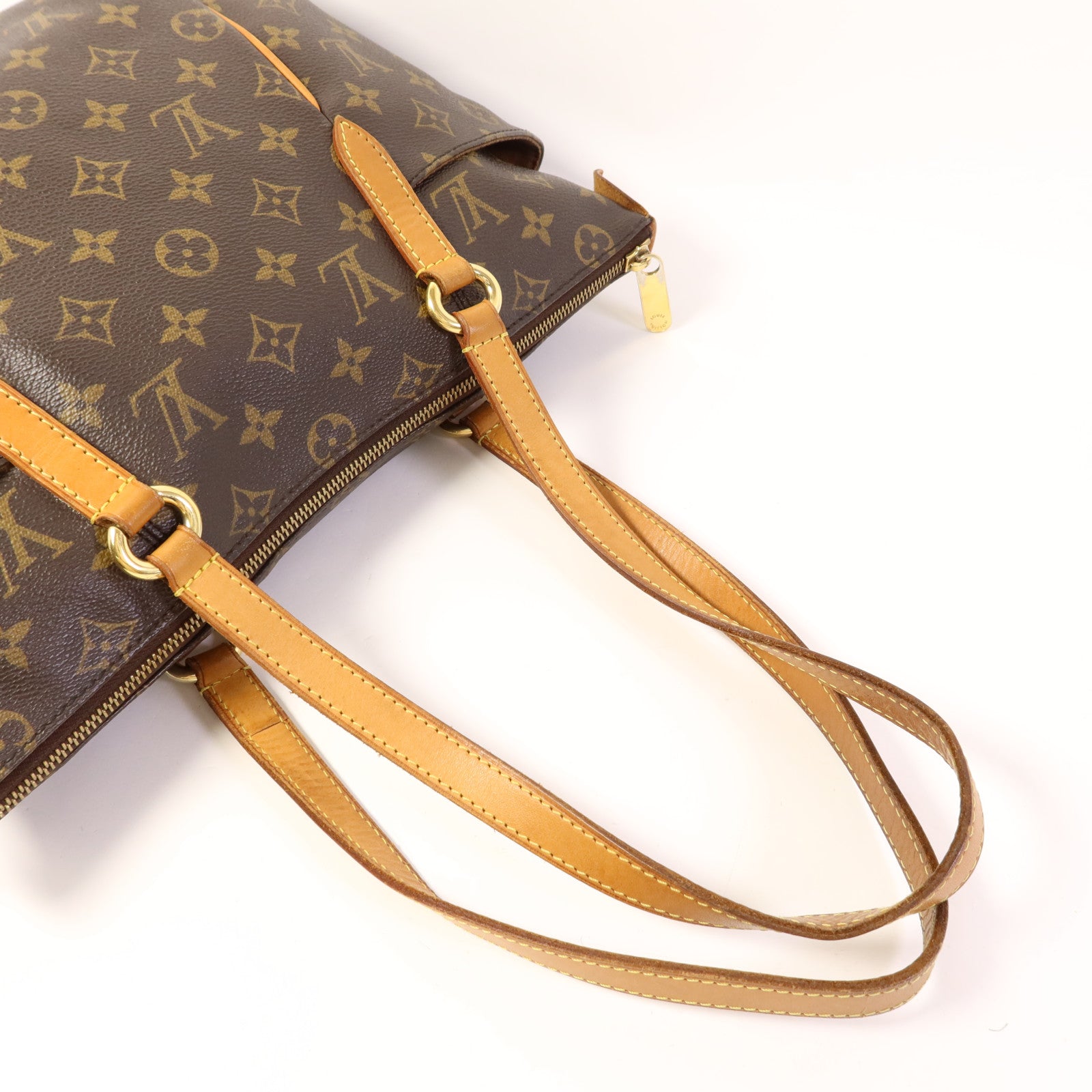 LOUIS VUITTON Monogram Totally MM金扣肩背袋棕色