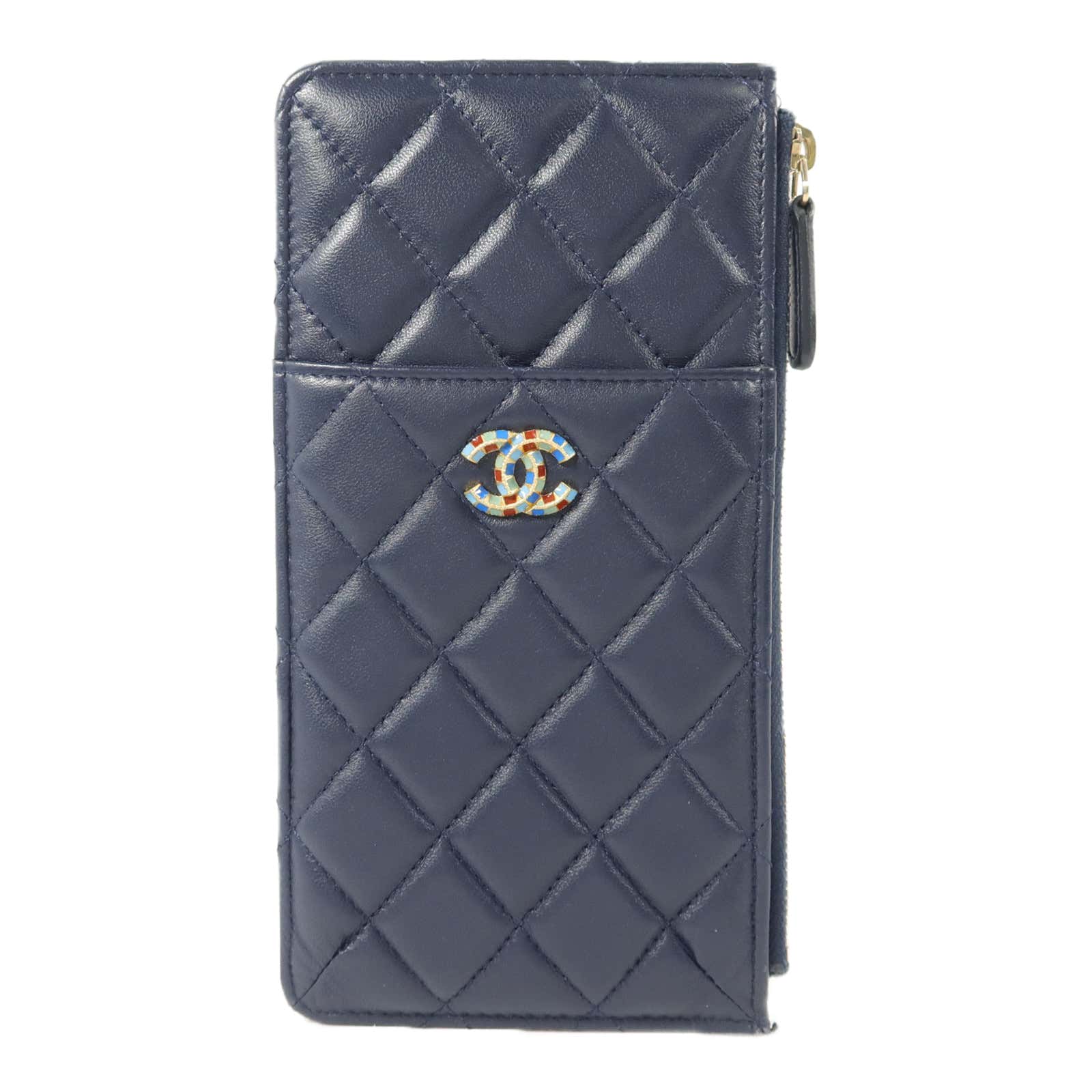 CHANEL 【激減優惠】羊皮皮革Classic Phone Pouch with Zipper長錢包