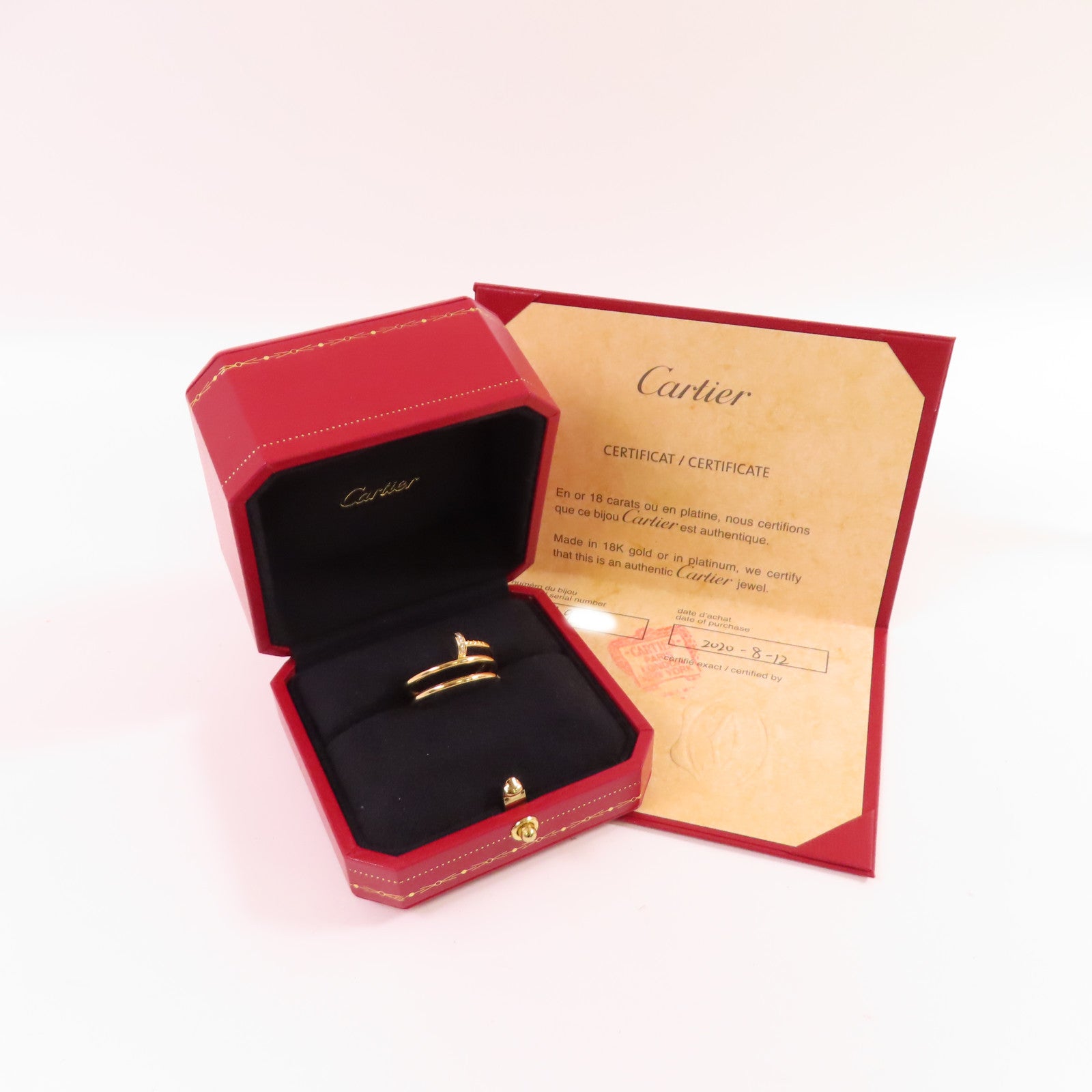 CARTIER 18K黃金/鑽石Juste Un Clou Diamond Ring戒指Cartier#59/US#8.5