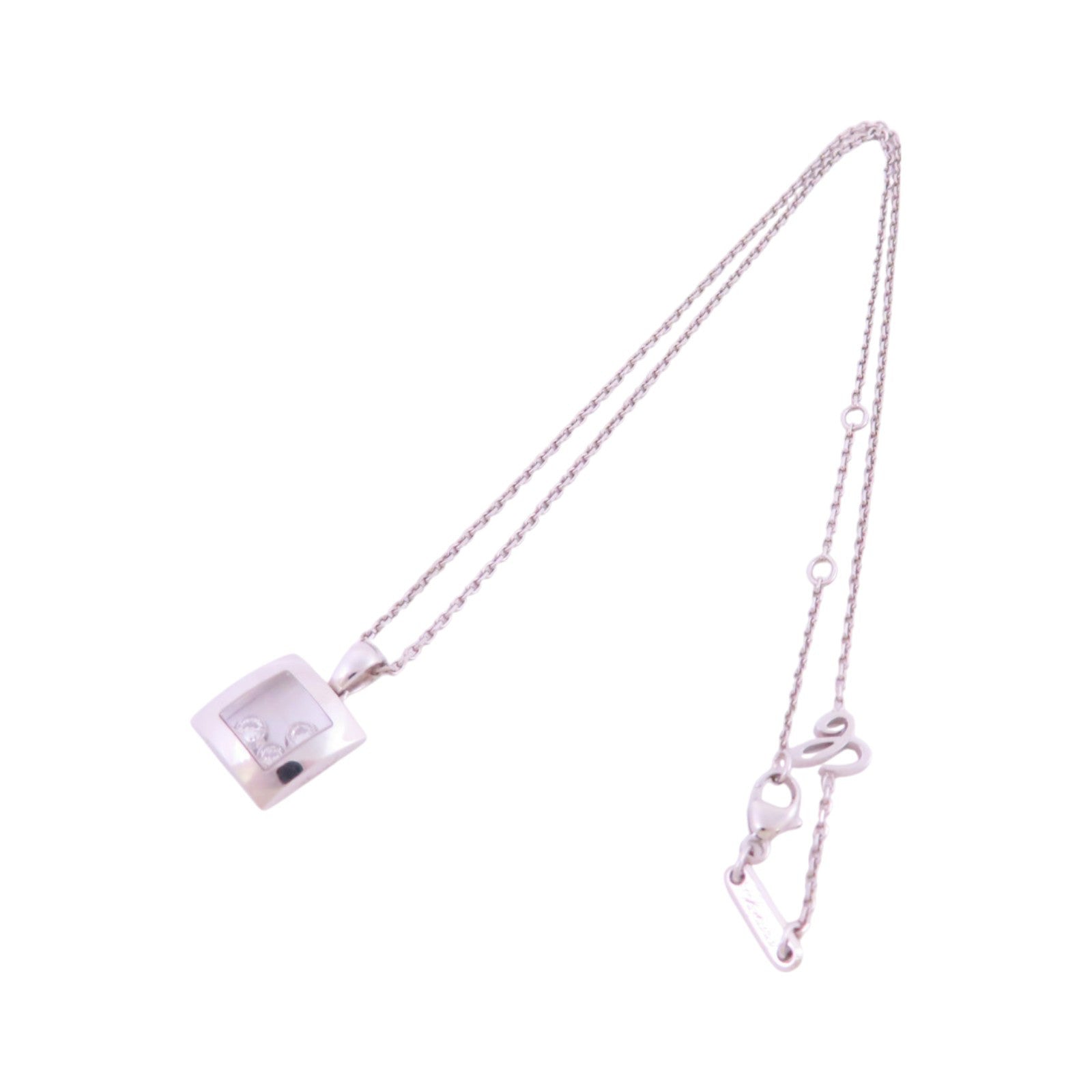Chopard 18K白金/鑽石Happy Diamonds Necklace項鏈