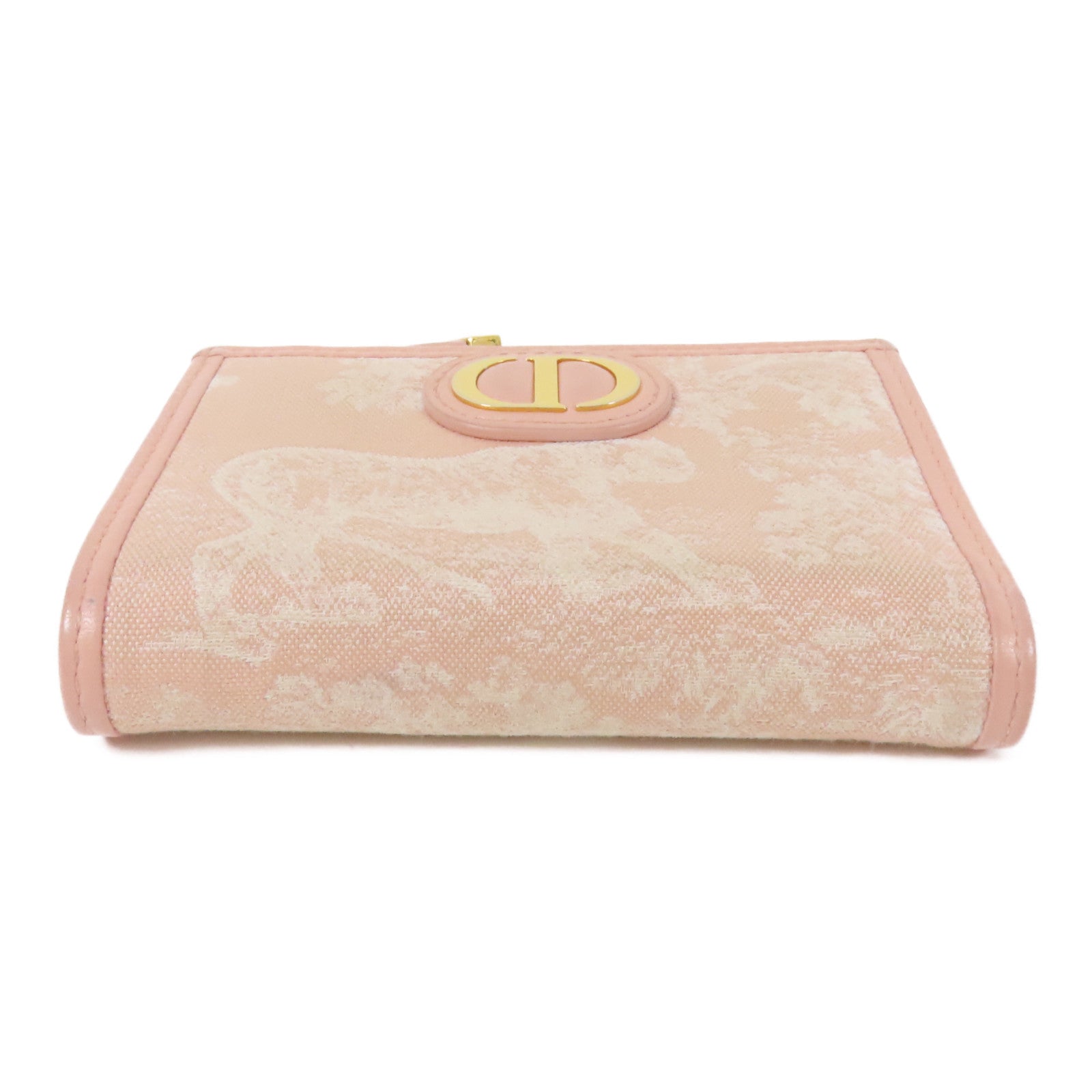 Dior 帆布Bifold Wallet金扣錢包