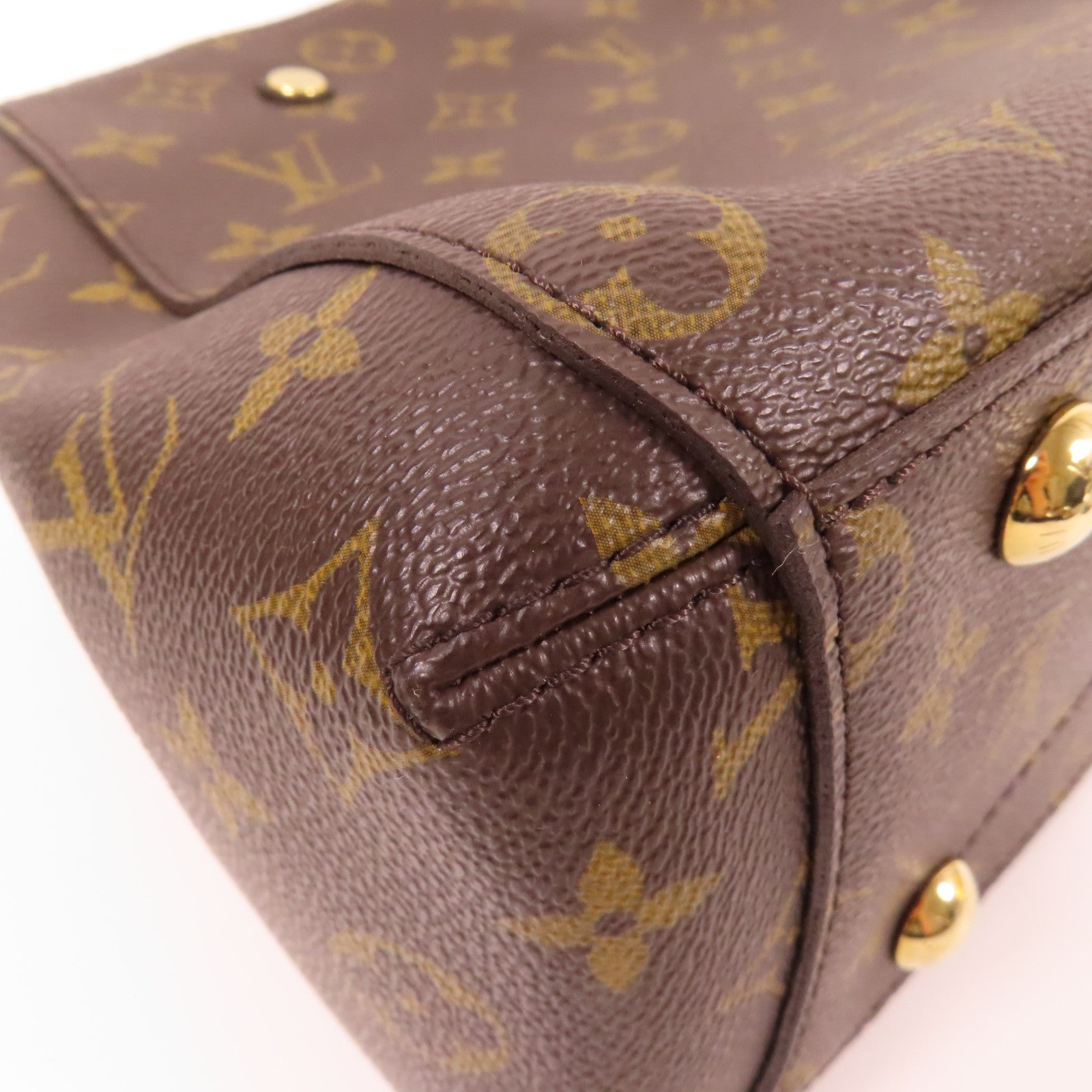 LOUIS VUITTON Monogram Montaigne BB金扣手挽肩背兩用袋棕色