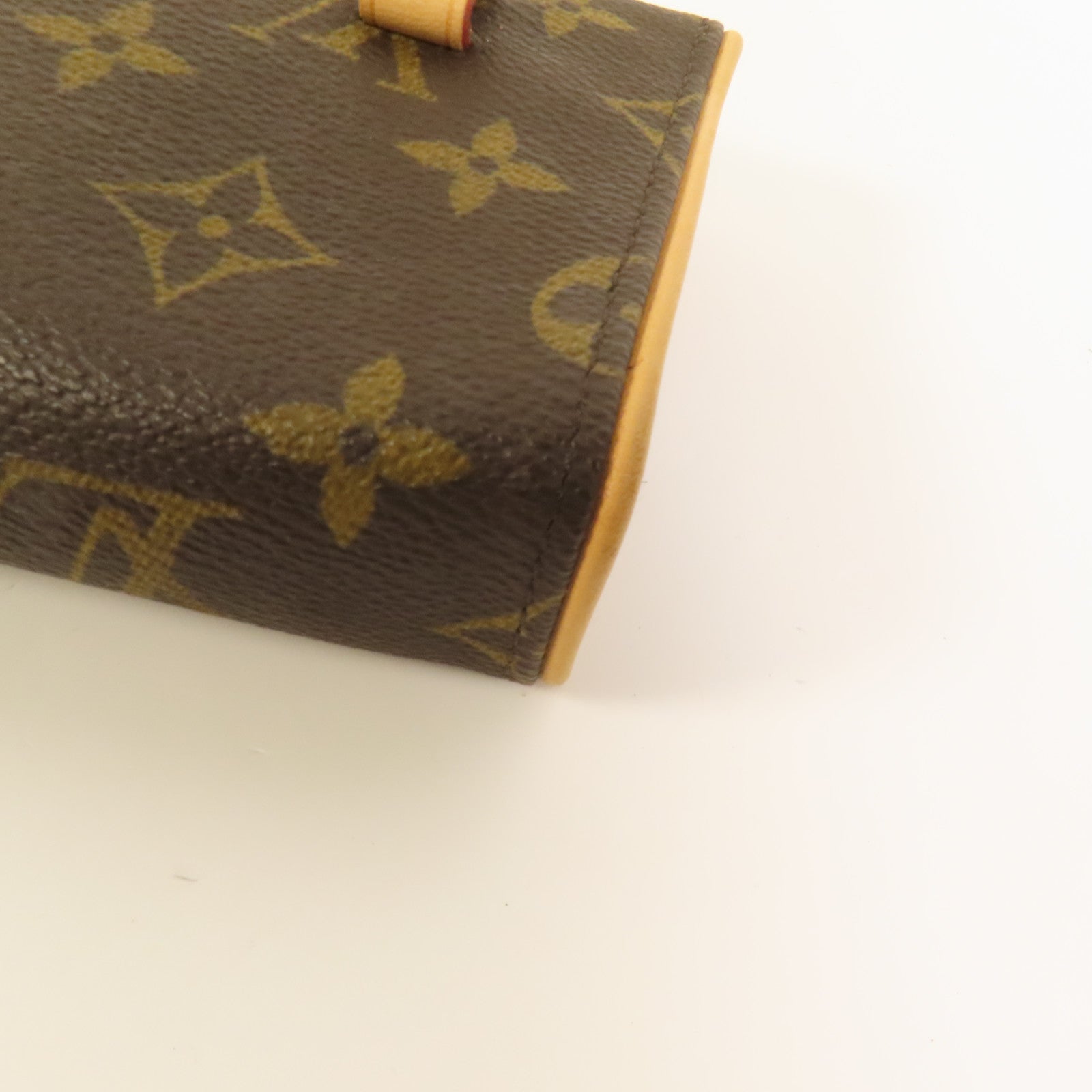 LOUIS VUITTON Monogram Pochette Florentine金扣腰包棕色