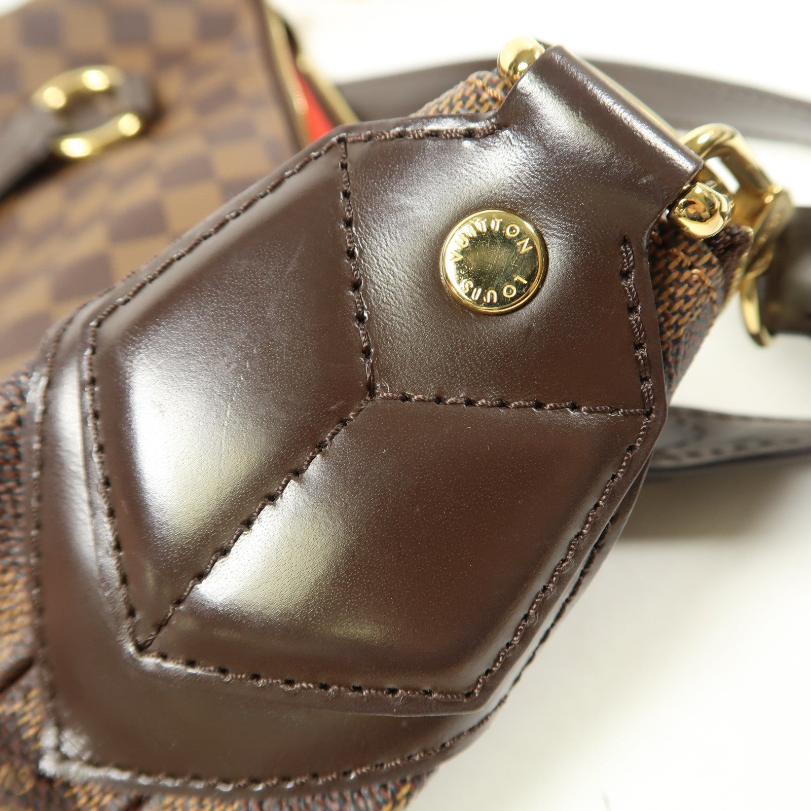 LOUIS VUITTON Damier Evora MM金扣手挽肩背兩用袋
