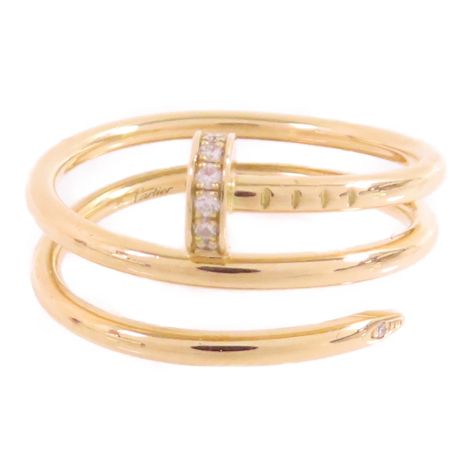 CARTIER 18K黃金/鑽石Juste Un Clou Diamond Ring戒指Cartier#59/US#8.5