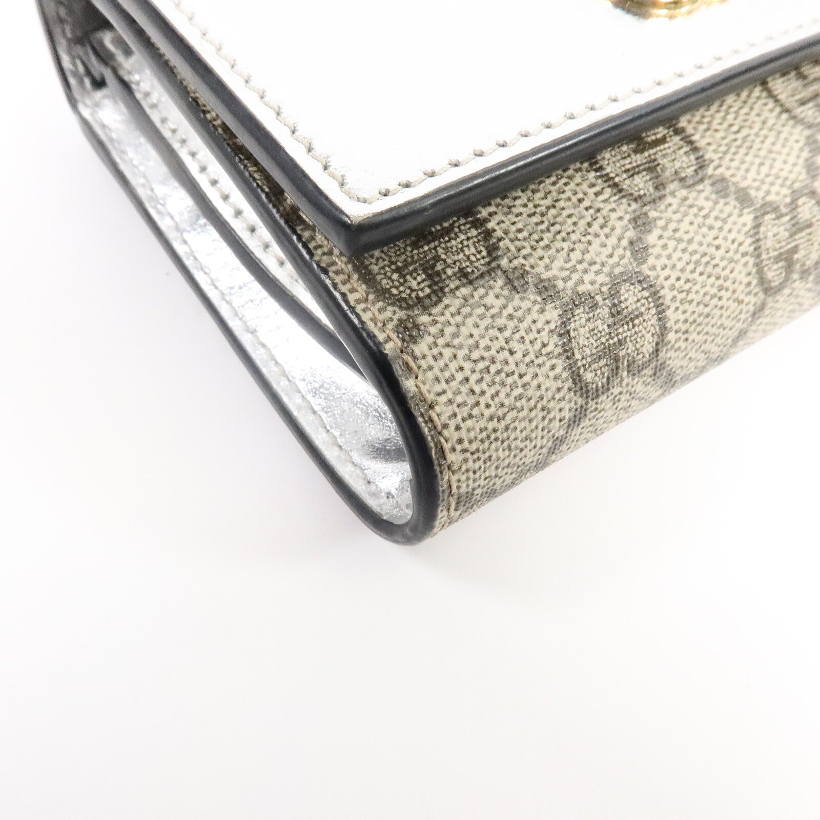 GUCCI 塗層帆布/牛皮皮革GG Marmont Wallet錢包