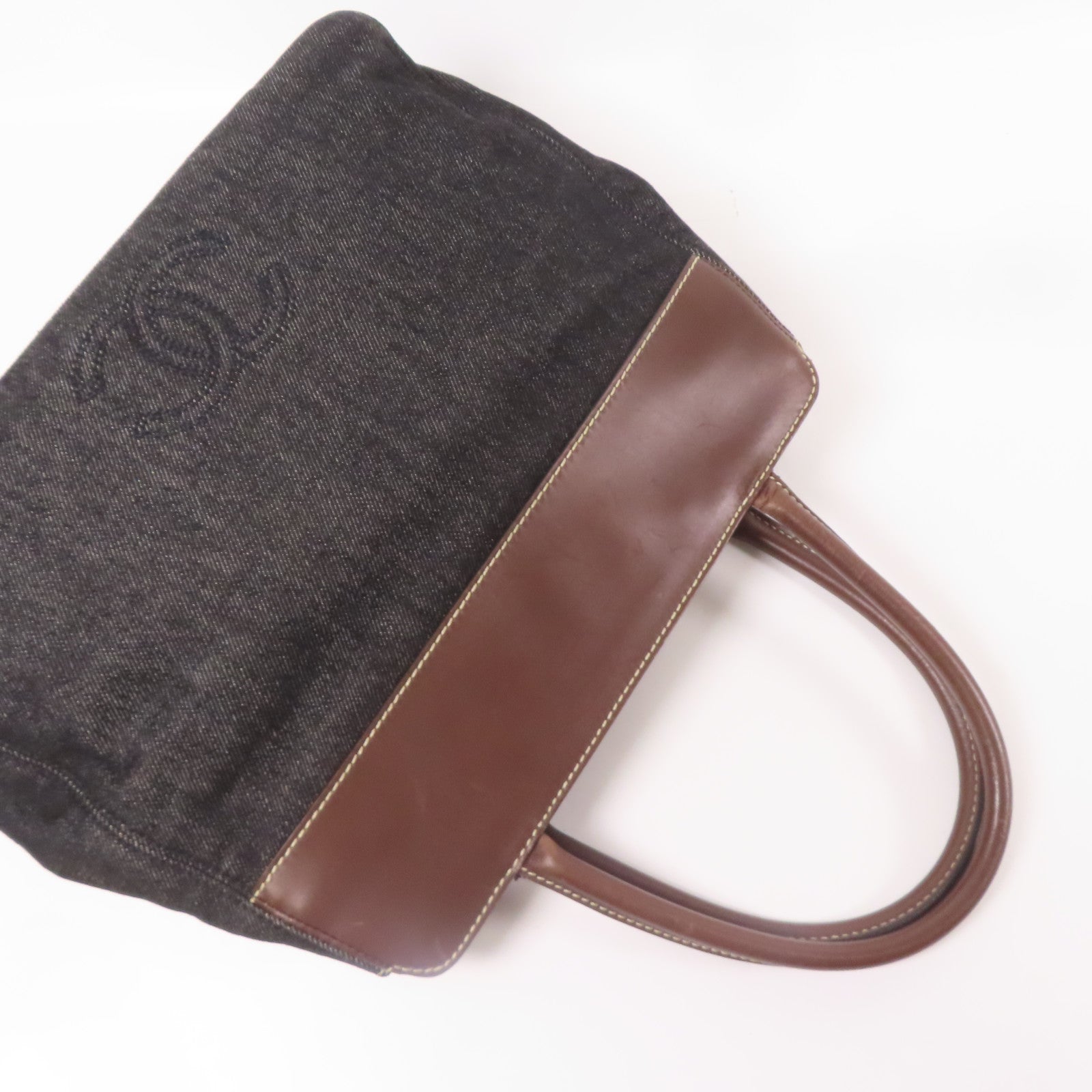 CHANEL 牛仔布/牛皮皮革Hand Bag手挽袋