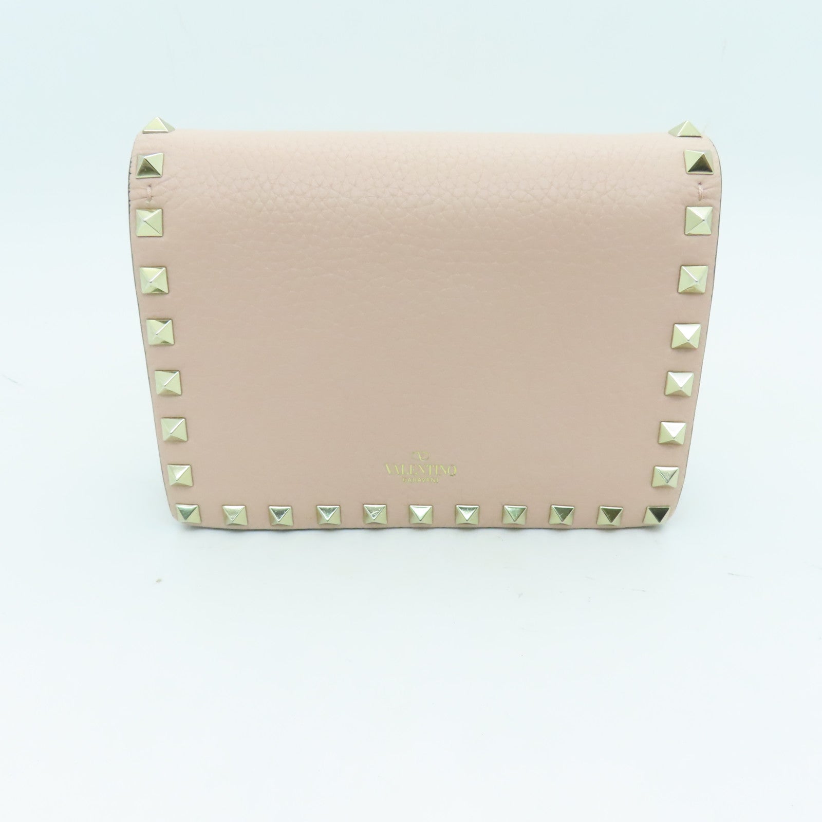 Valentino Leather Chain Shoulder Bag Gold Buckle Chain Shoulder Bag Pink