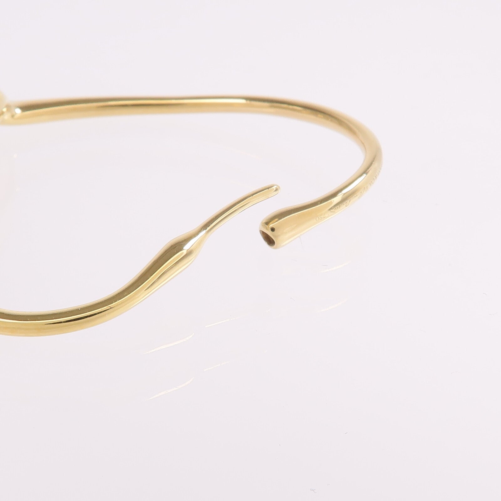 TIFFANY＆CO 18K黃金Open Heart Hoop Earrings耳環