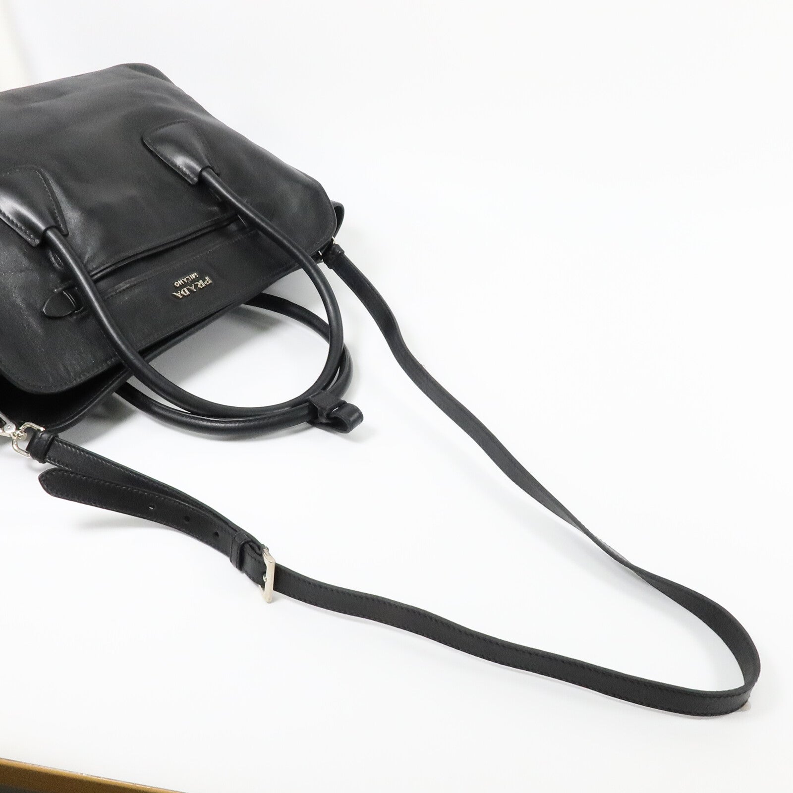 PRADA 牛皮皮革Militare手挽肩背兩用袋