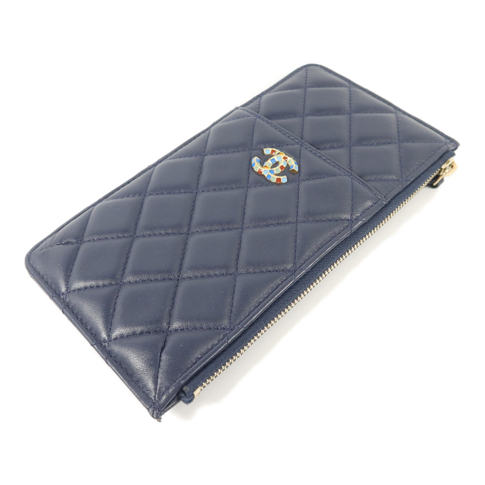 CHANEL 【激減優惠】羊皮皮革Classic Phone Pouch with Zipper長錢包