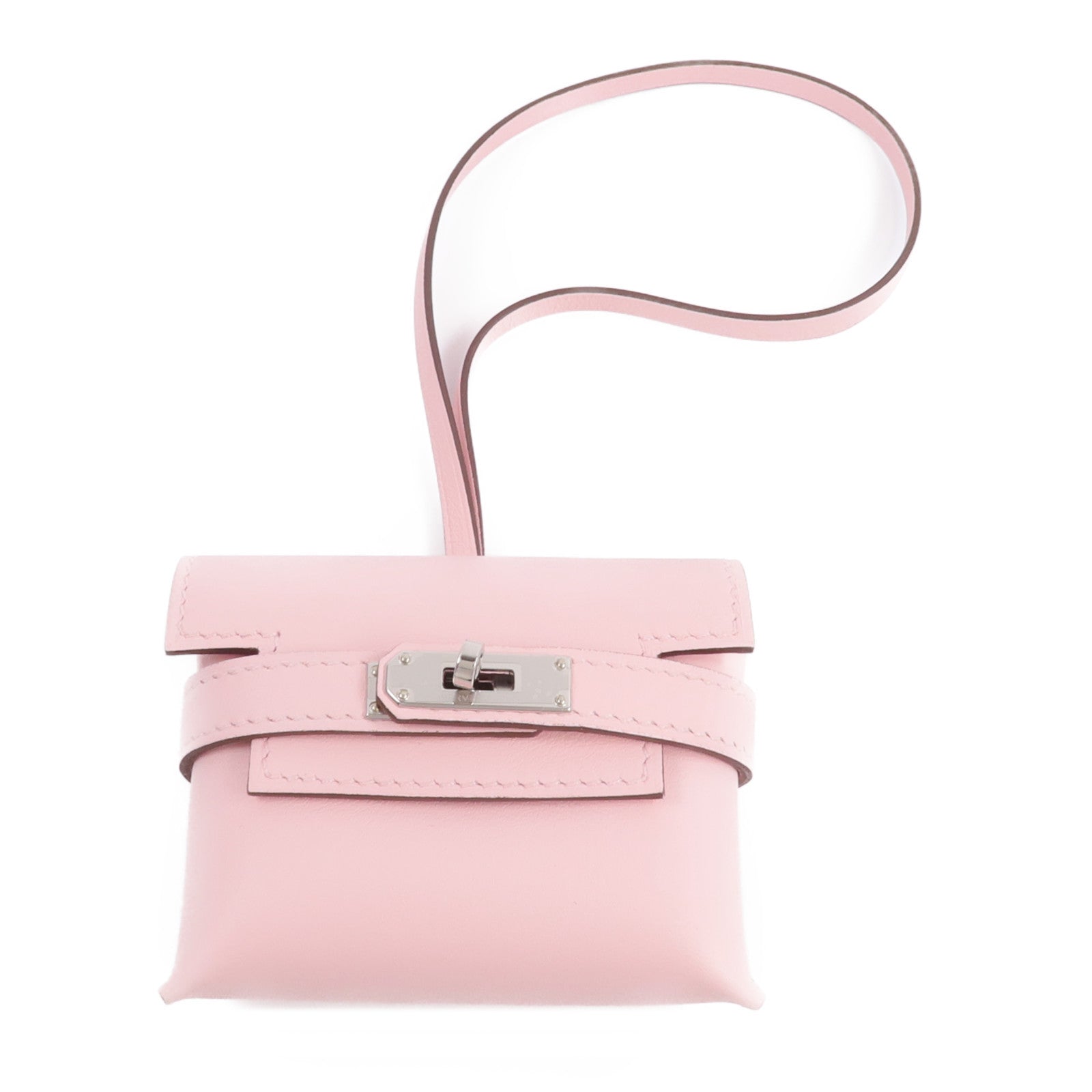 HERMES Swift皮革Kelly Festival Charm掛飾Rose Sakura