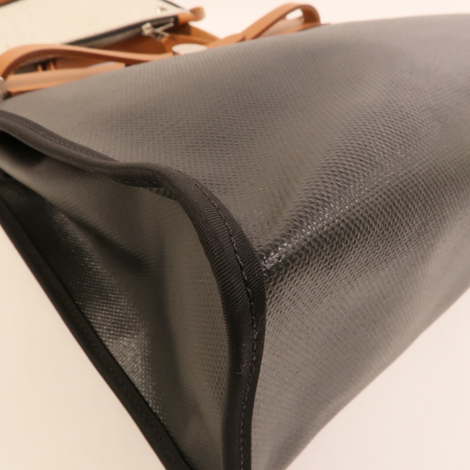 HERMES 塗層帆布Herbag PM手挽肩背兩用袋Black