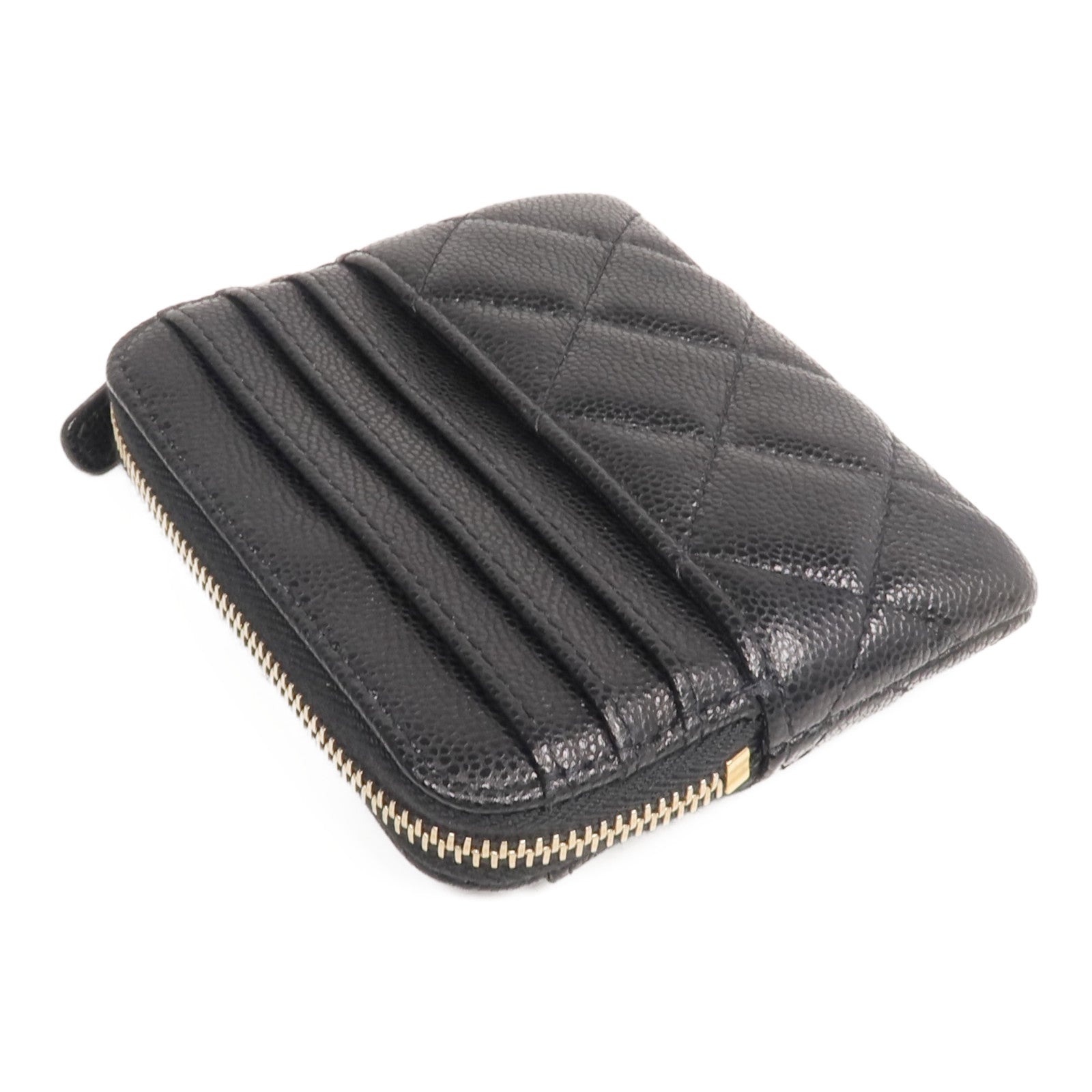 CHANEL 牛皮皮革Card/Coin Case金扣零錢包/卡片套