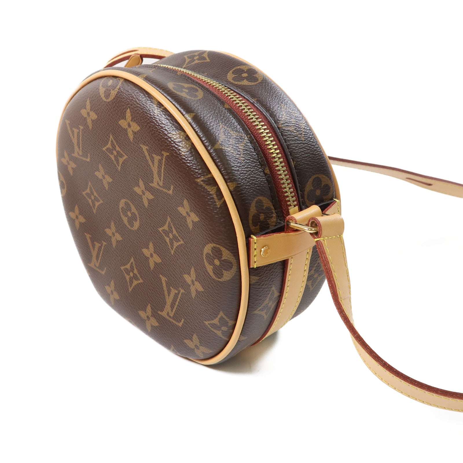 LOUIS VUITTON Monogram Boite Chapeau Souple PM金扣肩背袋啡色