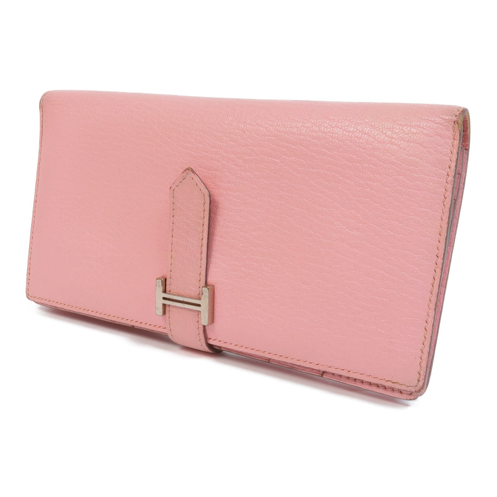 HERMES Chevre皮革Bearn Wallet銀扣長錢包