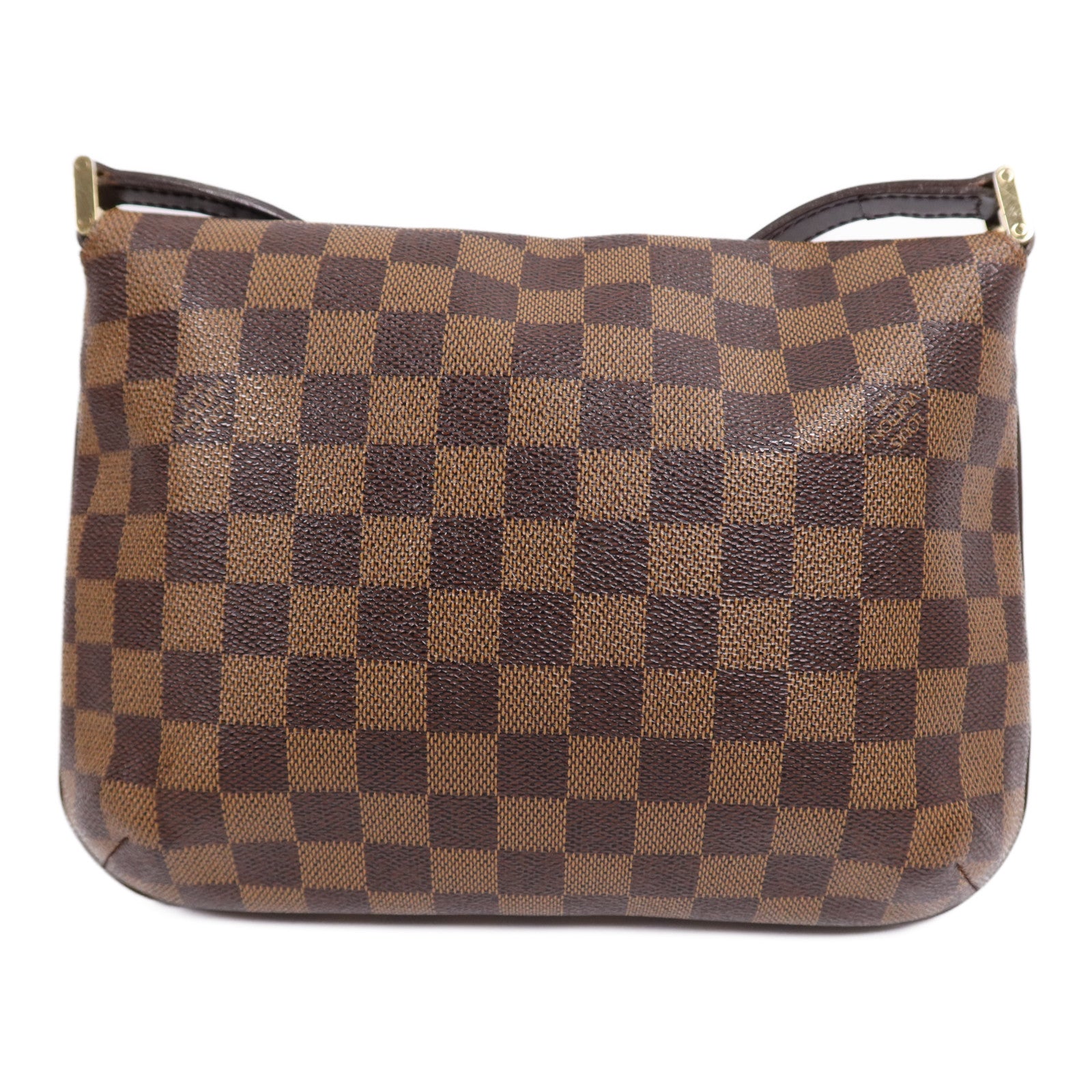 LOUIS VUITTON Damier Musette Tango金扣肩背袋棕色