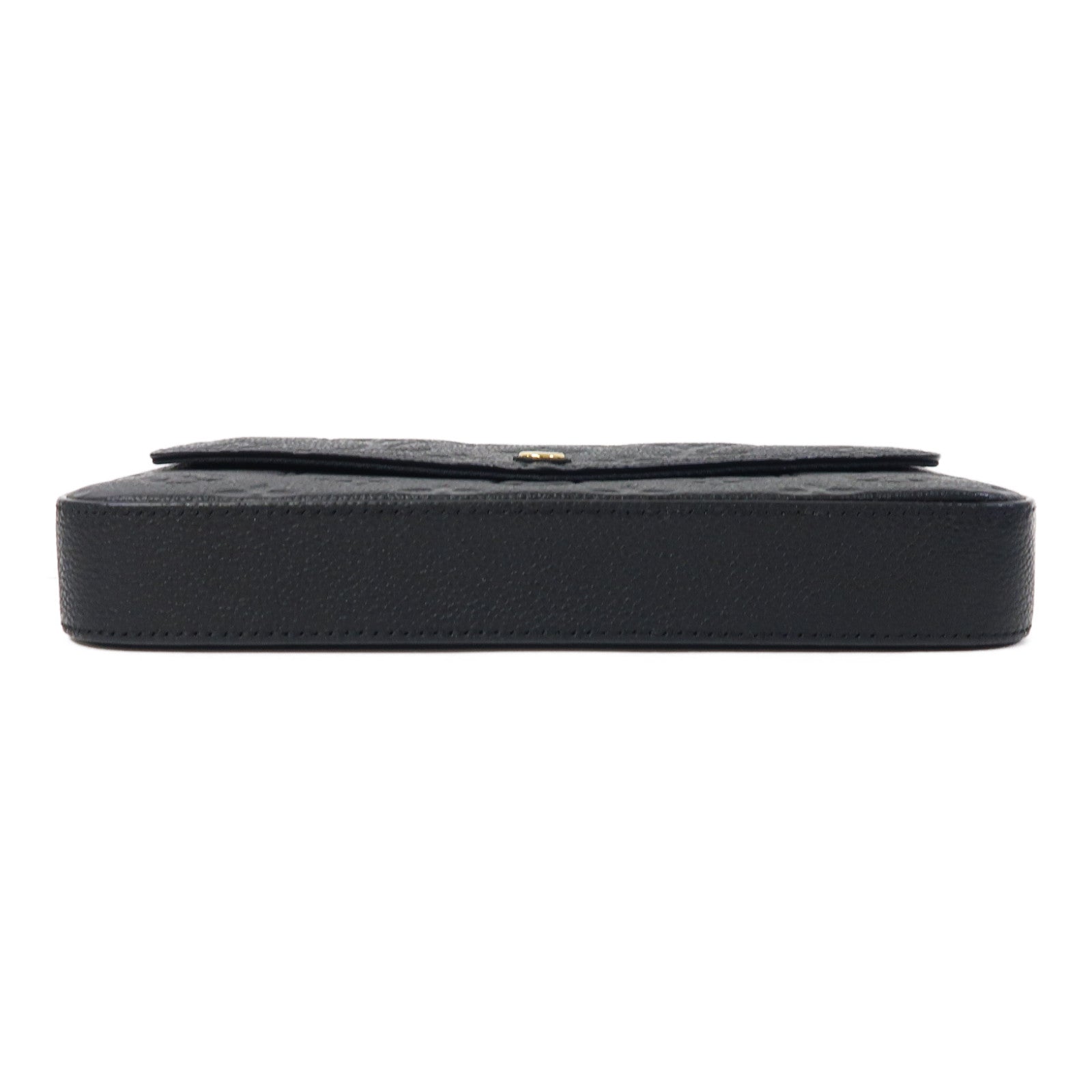 LOUIS VUITTON Monogram Empreinte Felicie Pochette金扣鏈帶肩背袋黑色