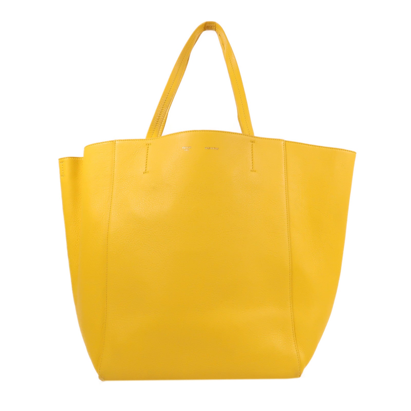 CELINE 牛皮皮革Tote Bag肩背袋黃色