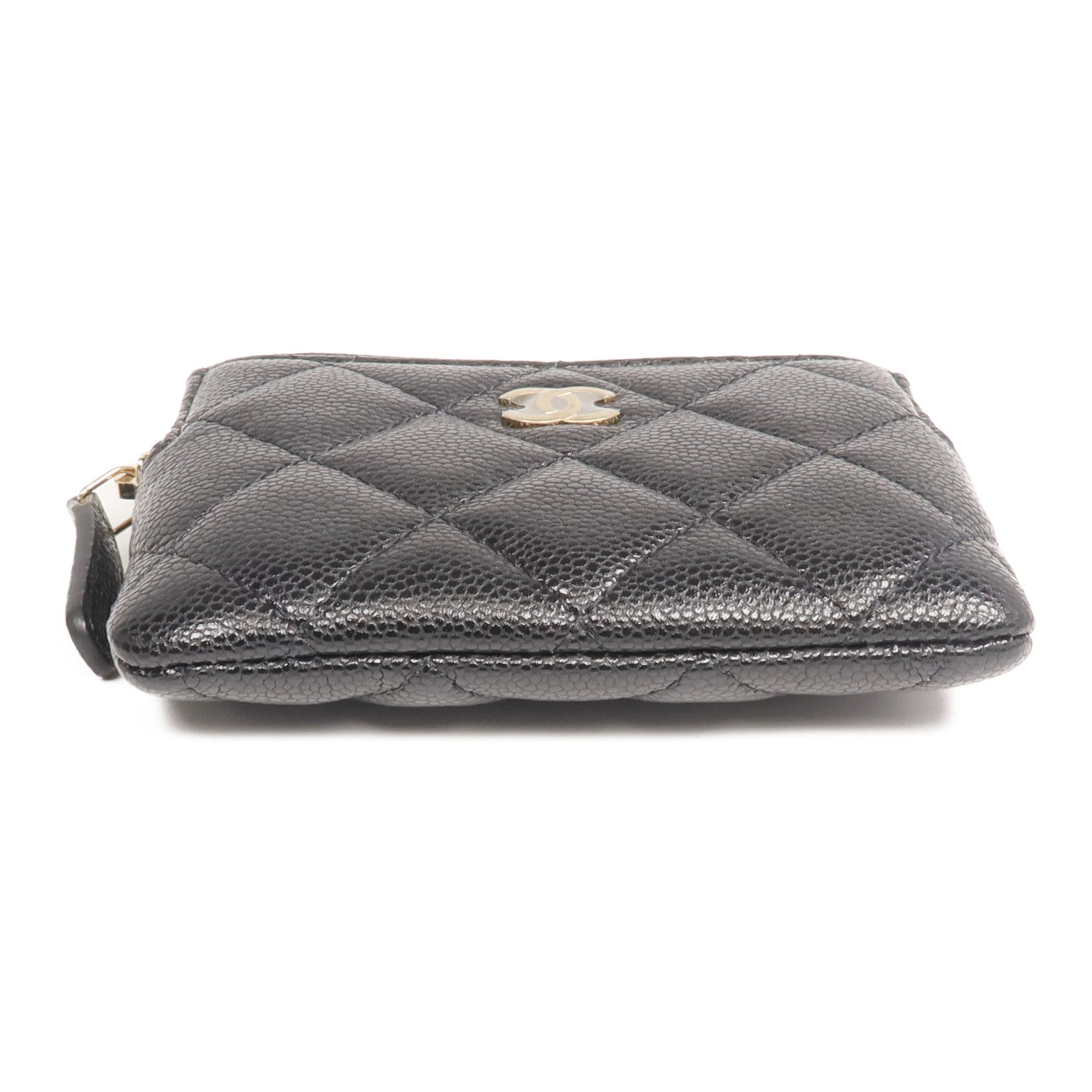 CHANEL 牛皮皮革Card/Coin Case金扣零錢包/卡片套