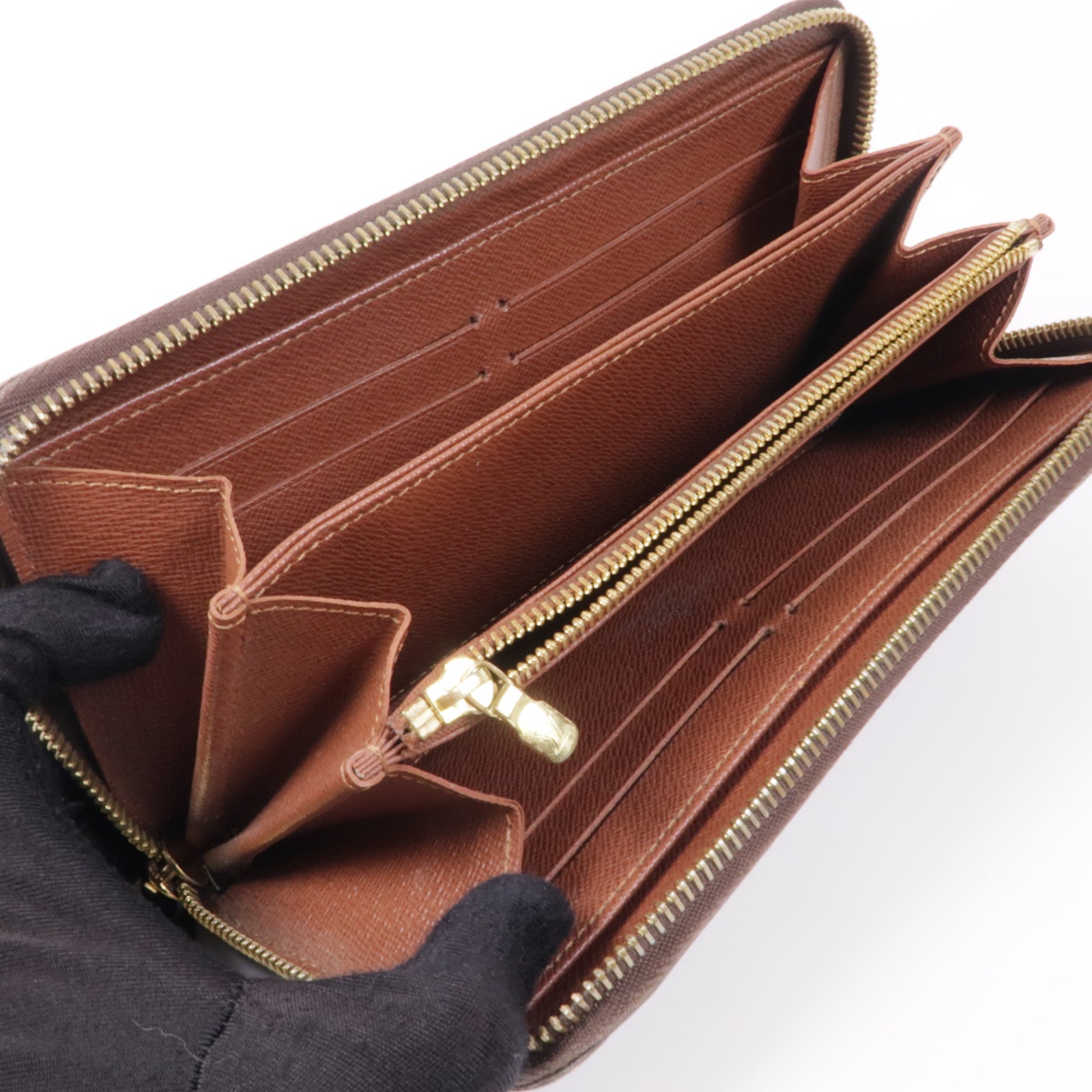 LOUIS VUITTON Monogram Zipper Long Wallet金扣長錢包
